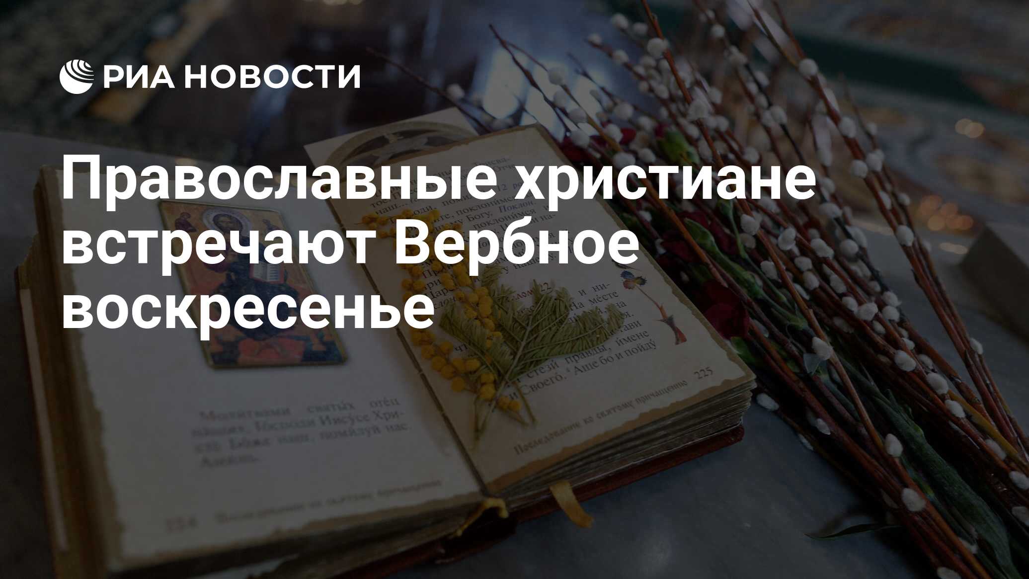 Православные христиане встречают Вербное воскресенье - РИА Новости,  12.04.2020