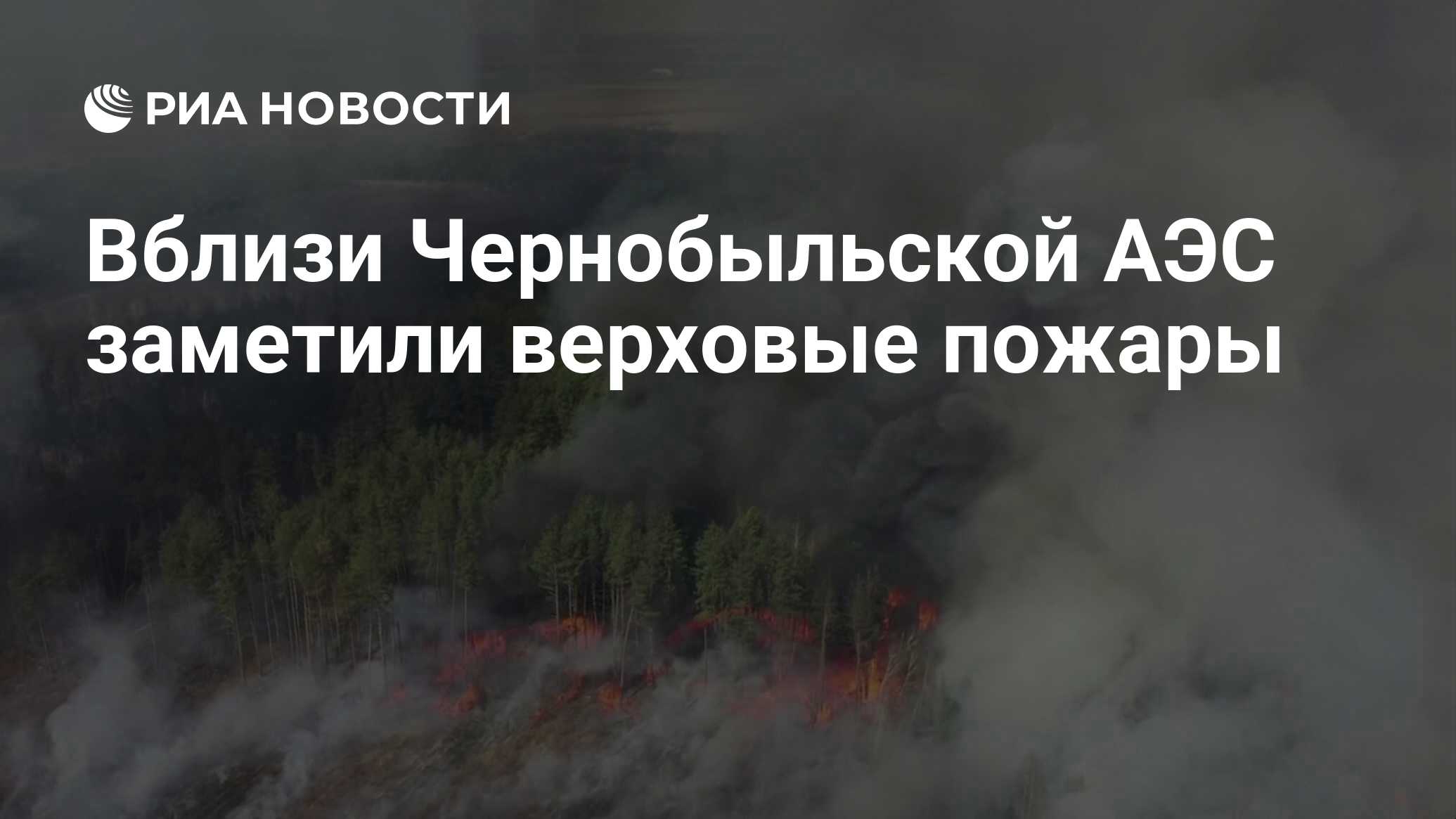 Вблизи Чернобыльской АЭС заметили верховые пожары - РИА Новости, 13.04.2020