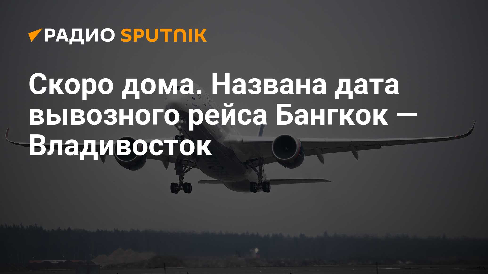 Скоро дома. Названа дата вывозного рейса Бангкок — Владивосток - Радио  Sputnik, 14.04.2020