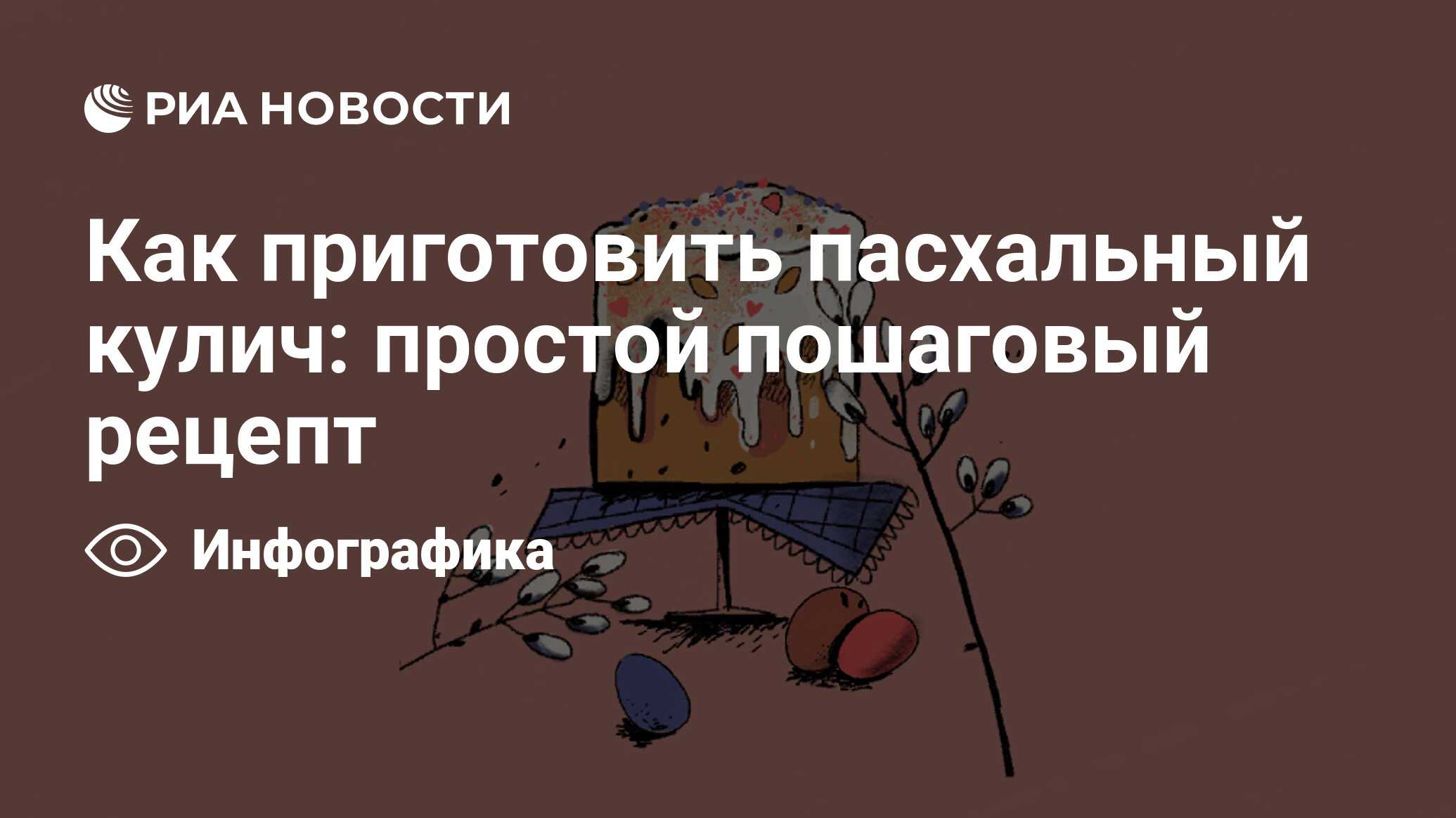 Как приготовить пасхальный кулич: простой пошаговый рецепт - РИА Новости,  20.04.2020