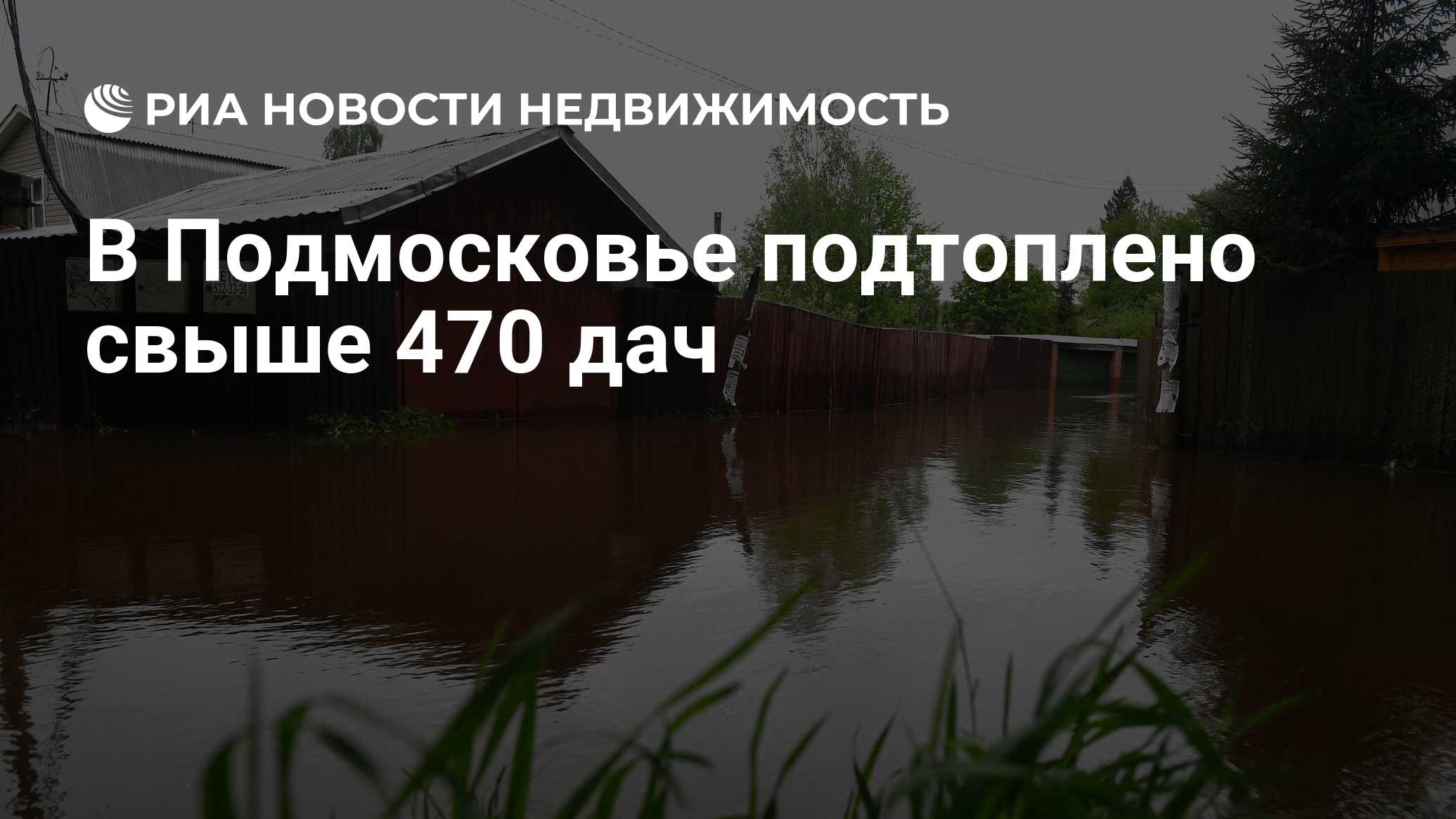 В Подмосковье подтоплено свыше 470 дач - Недвижимость РИА Новости,  04.06.2020