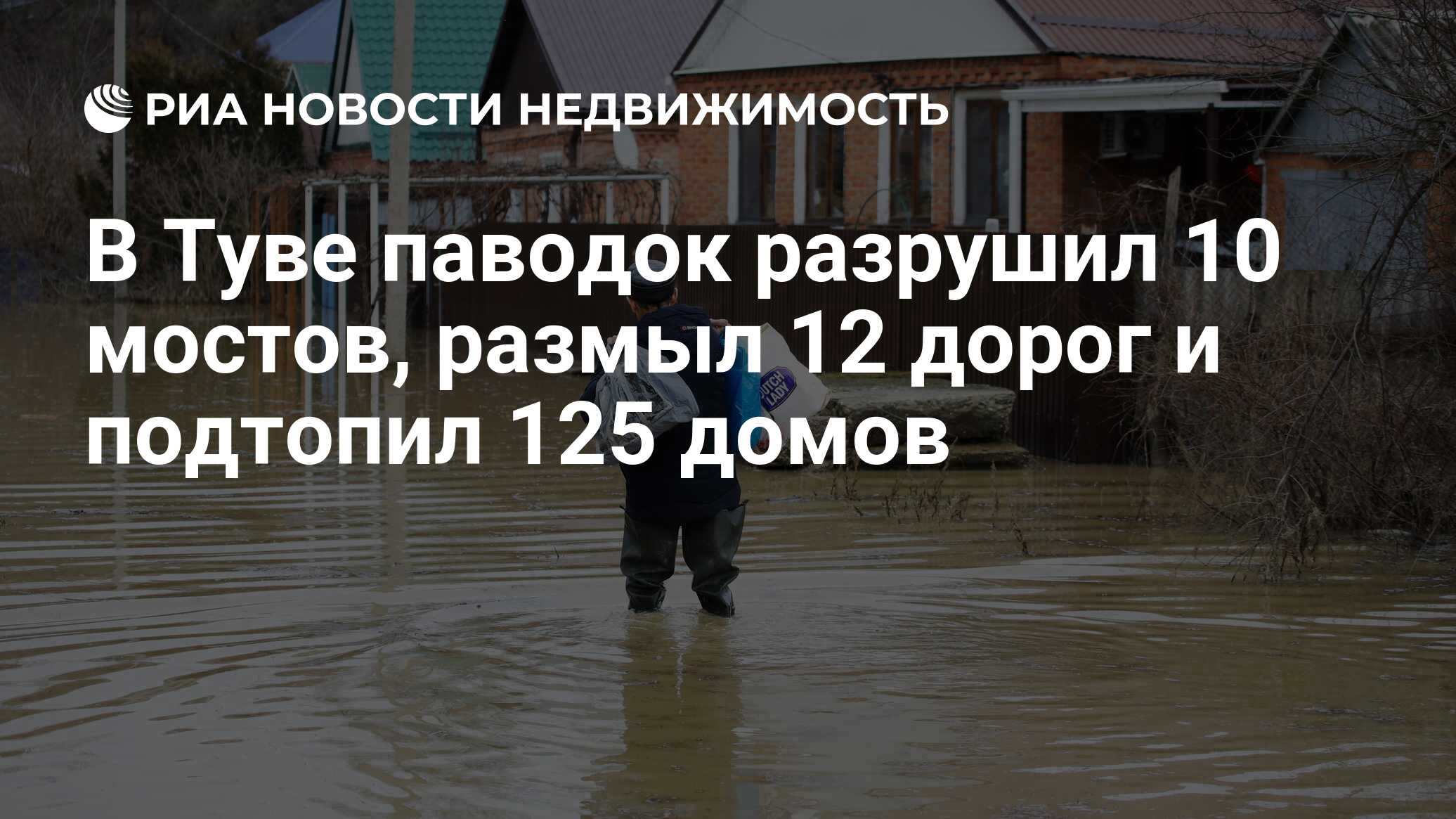 В Туве паводок разрушил 10 мостов, размыл 12 дорог и подтопил 125 домов -  Недвижимость РИА Новости, 16.07.2020