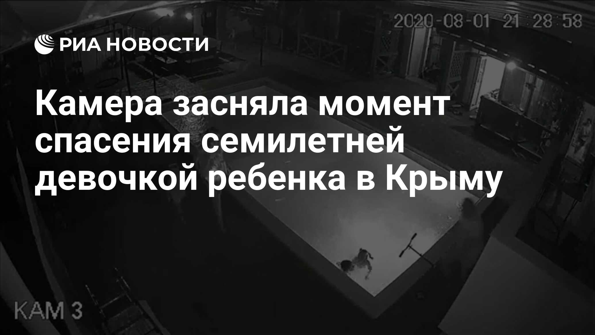 Камера засняла момент спасения семилетней девочкой ребенка в Крыму - РИА  Новости, 04.08.2020