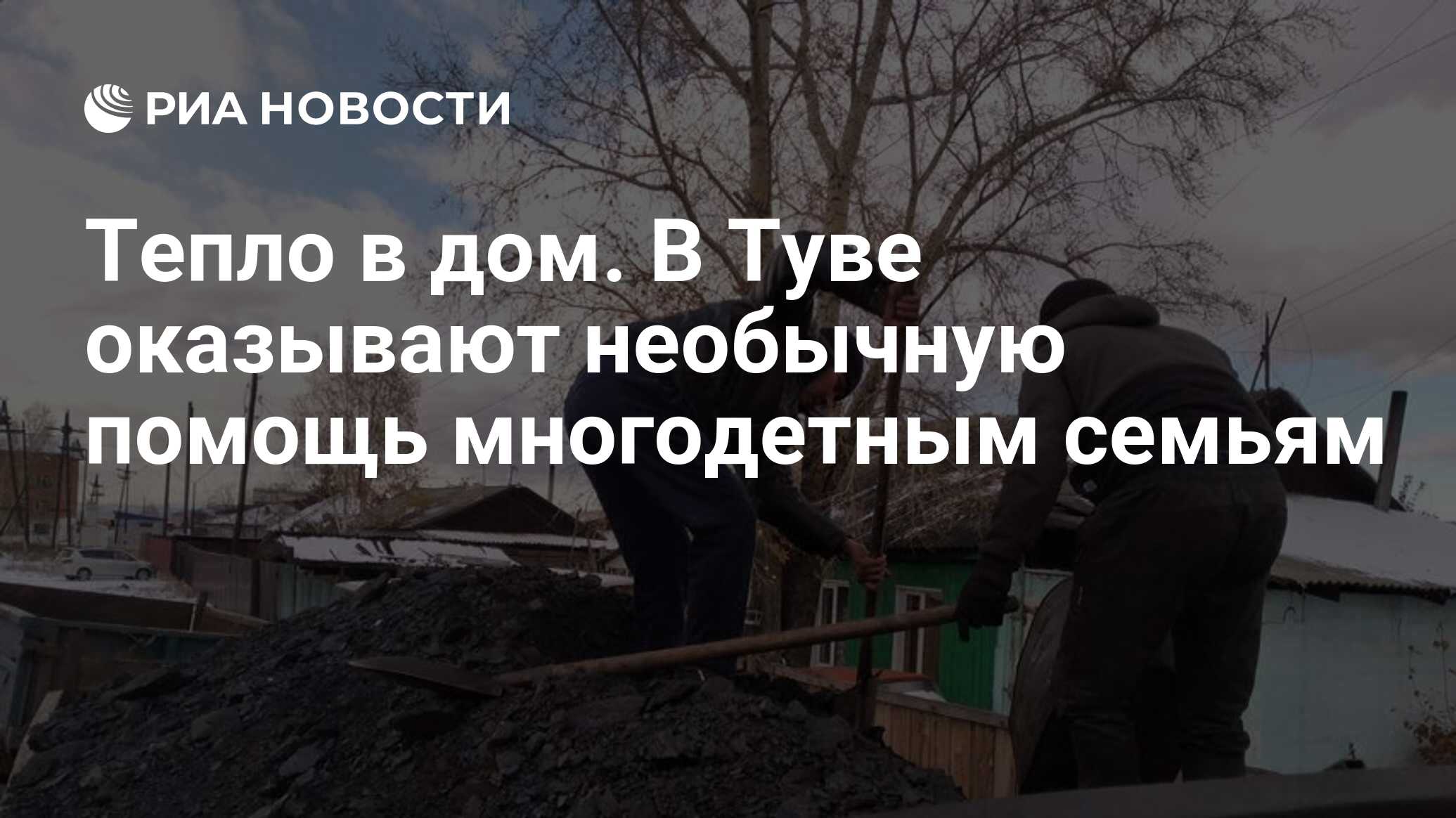 Тепло в дом. В Туве оказывают необычную помощь многодетным семьям - РИА  Новости, 20.10.2020