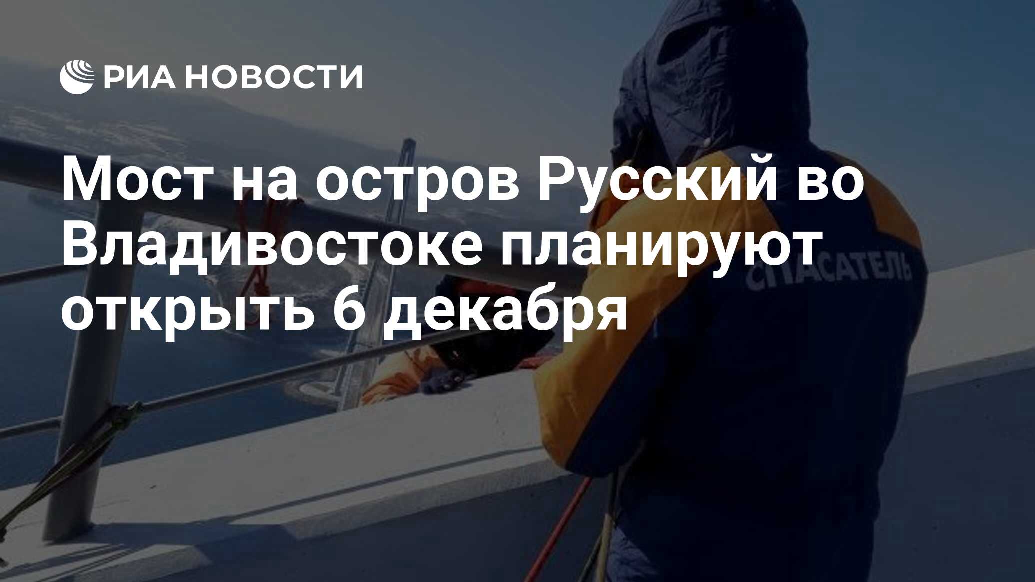 Мост на остров Русский во Владивостоке планируют открыть 6 декабря - РИА  Новости, 05.12.2020