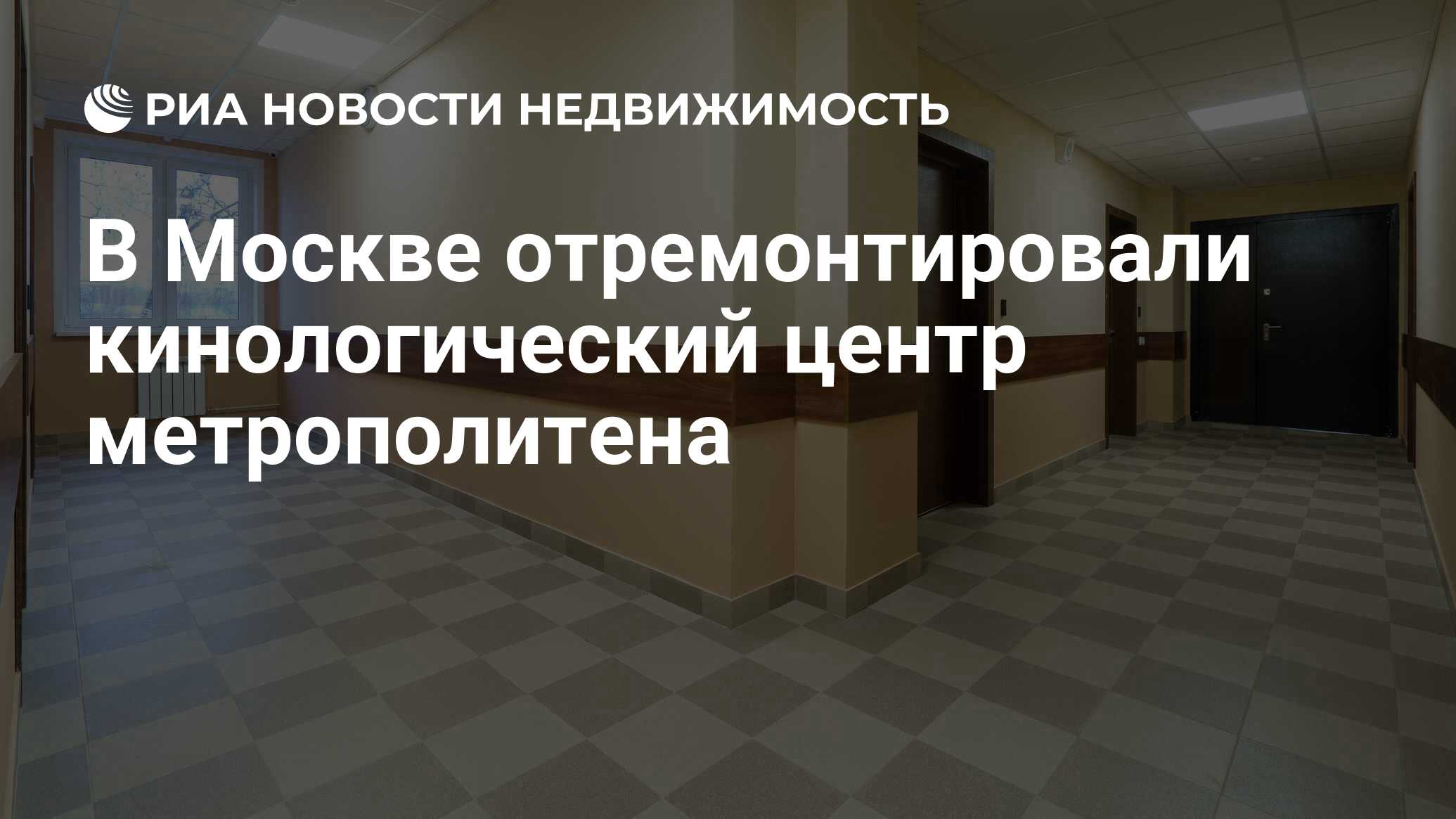 В Москве отремонтировали кинологический центр метрополитена - Недвижимость  РИА Новости, 18.12.2020