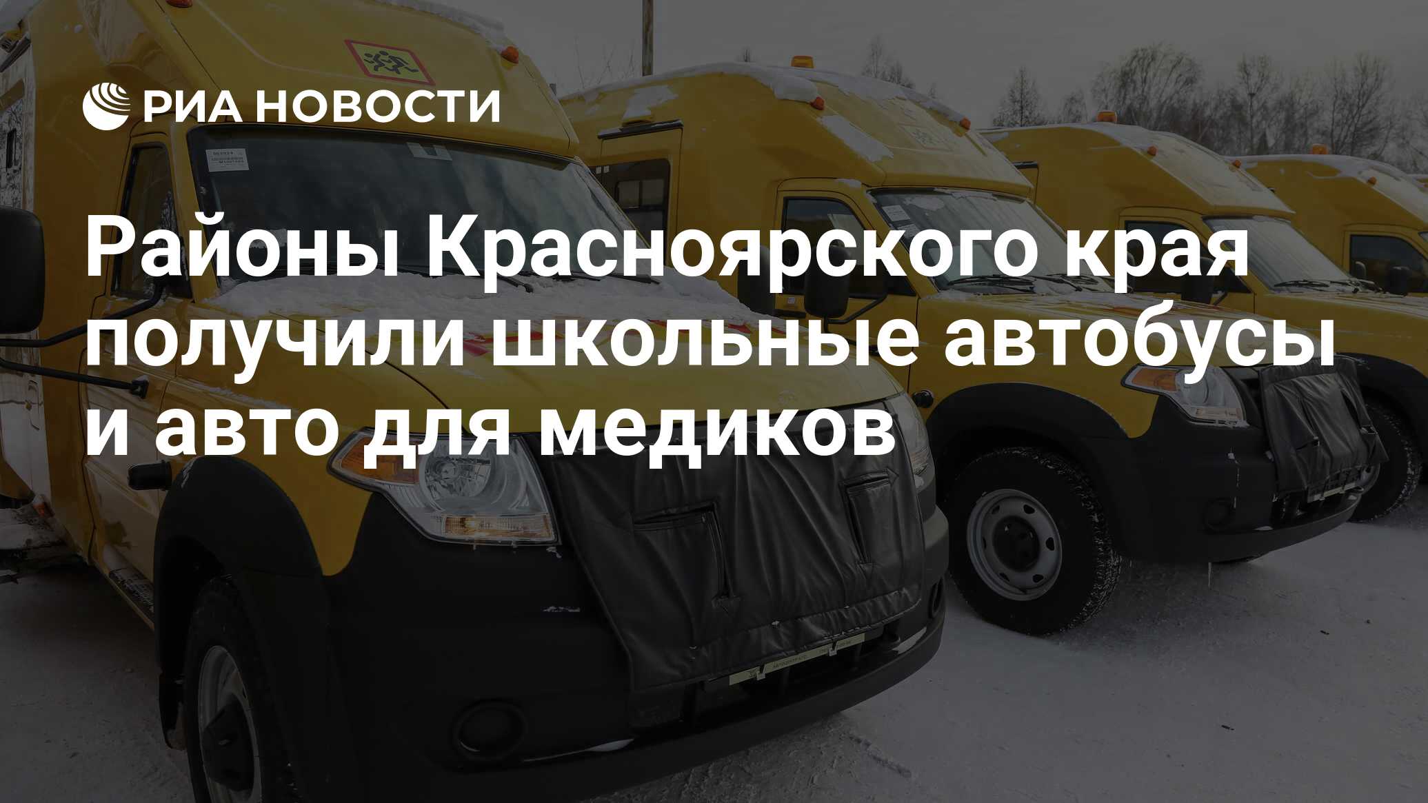 Районы Красноярского края получили школьные автобусы и авто для медиков -  РИА Новости, 28.01.2021