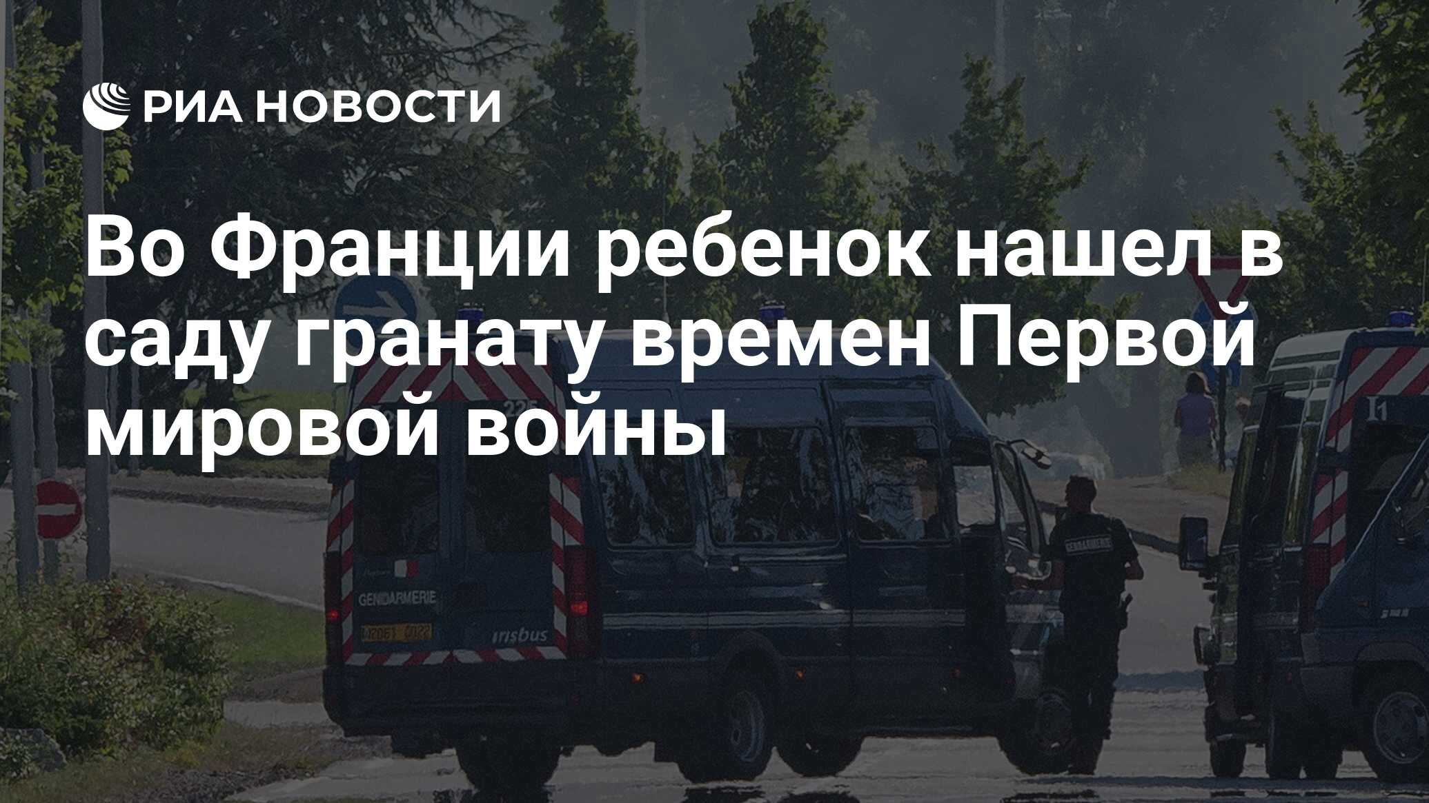 Во Франции ребенок нашел в саду гранату времен Первой мировой войны - РИА  Новости, 03.04.2021