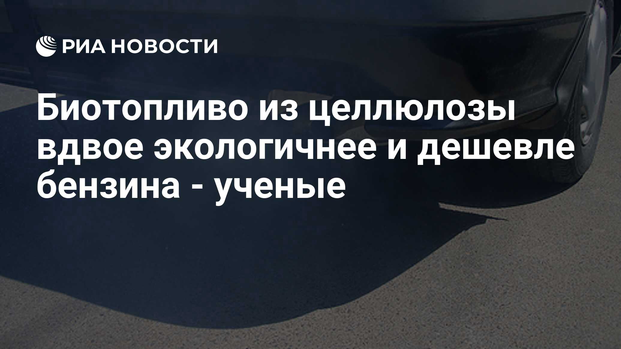 Биотопливо из целлюлозы вдвое экологичнее и дешевле бензина - ученые - РИА  Новости, 03.02.2009