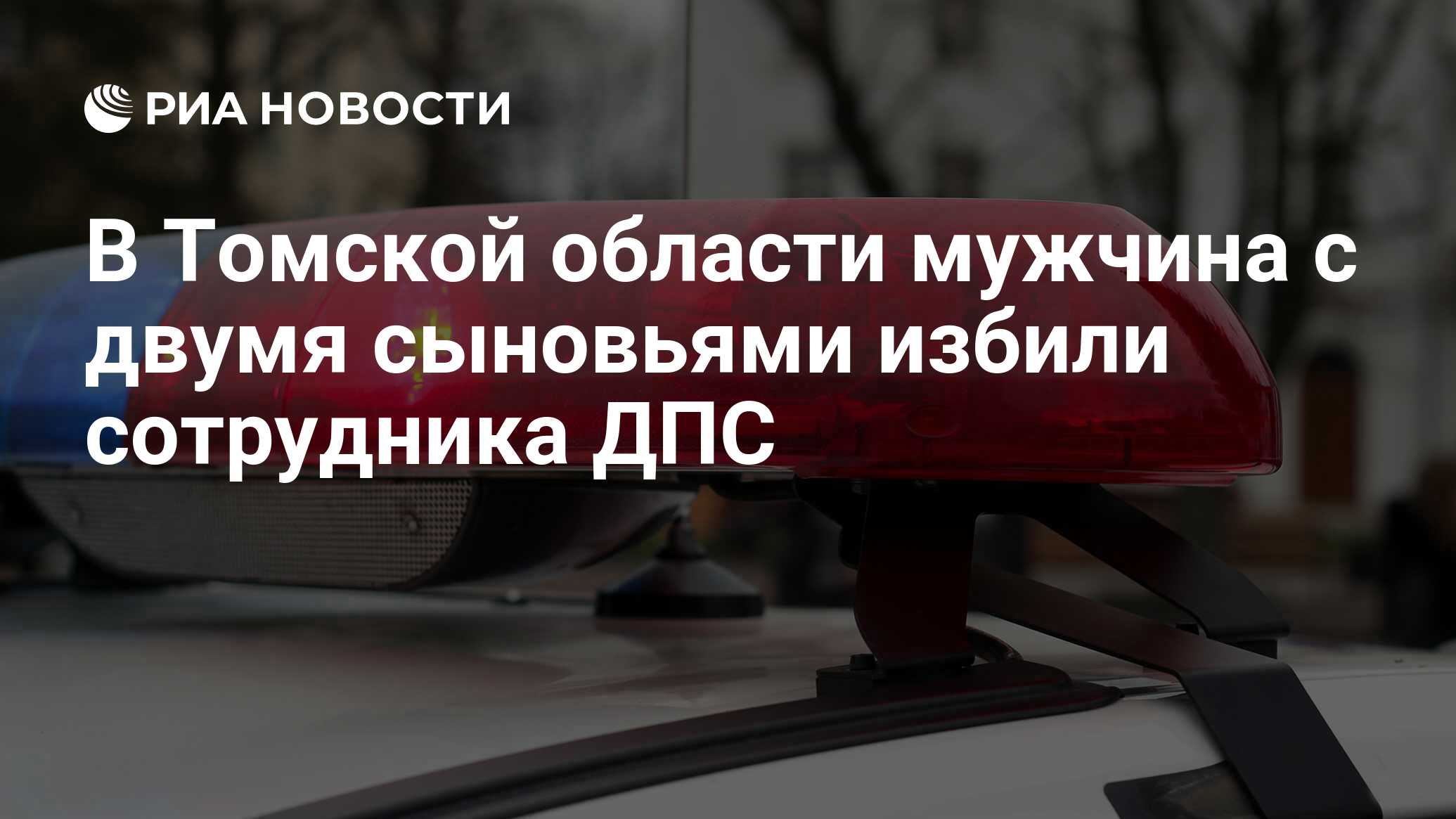 В Томской области мужчина с двумя сыновьями избили сотрудника ДПС - РИА  Новости, 26.05.2021