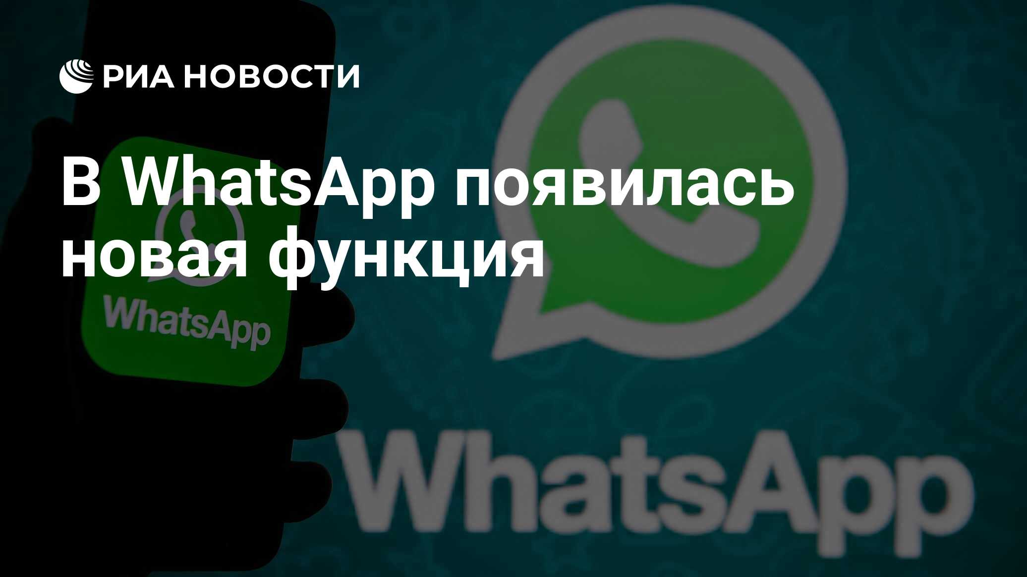 В WhatsApp появилась новая функция - РИА Новости, 26.05.2021