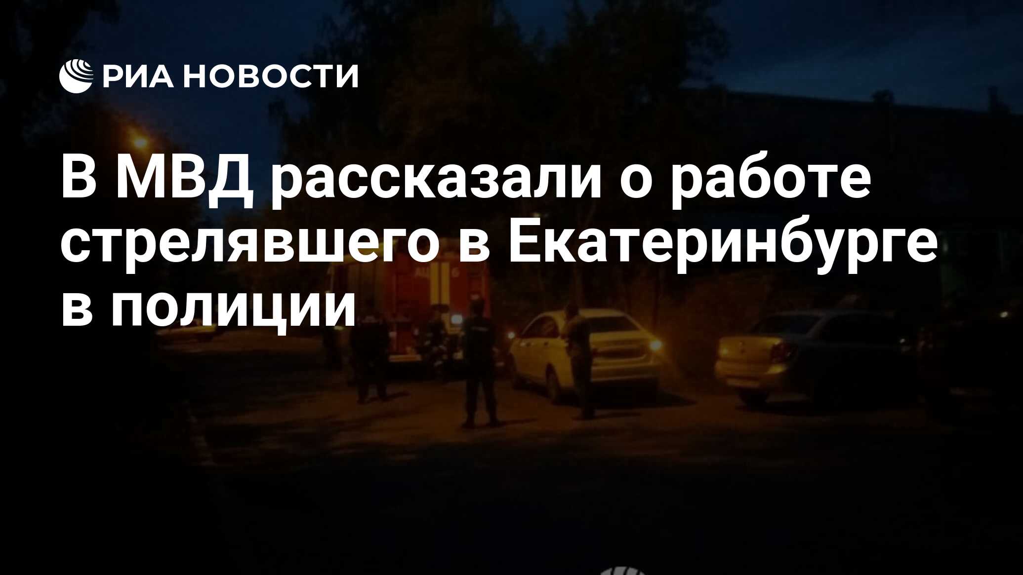 В МВД рассказали о работе стрелявшего в Екатеринбурге в полиции - РИА  Новости, 30.05.2021