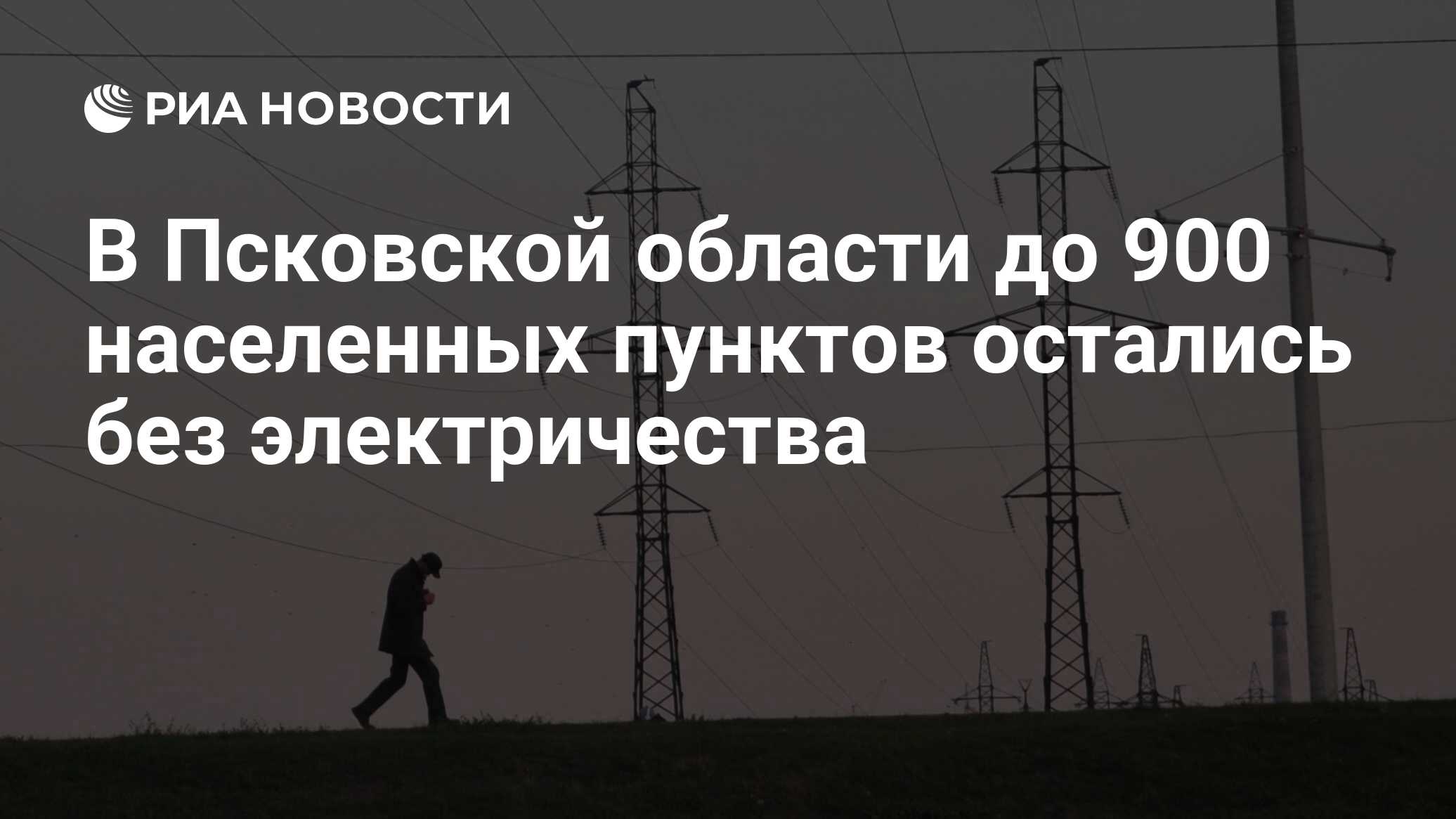 В Псковской области до 900 населенных пунктов остались без электричества -  РИА Новости, 26.06.2021