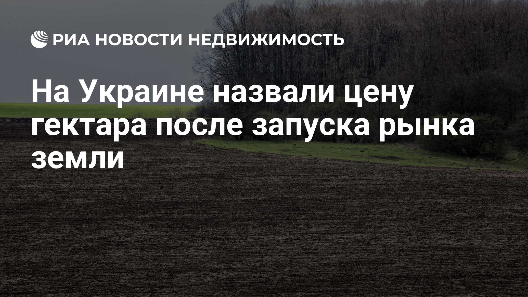 На Украине назвали цену гектара после запуска рынка земли - Недвижимость  РИА Новости, 01.07.2021