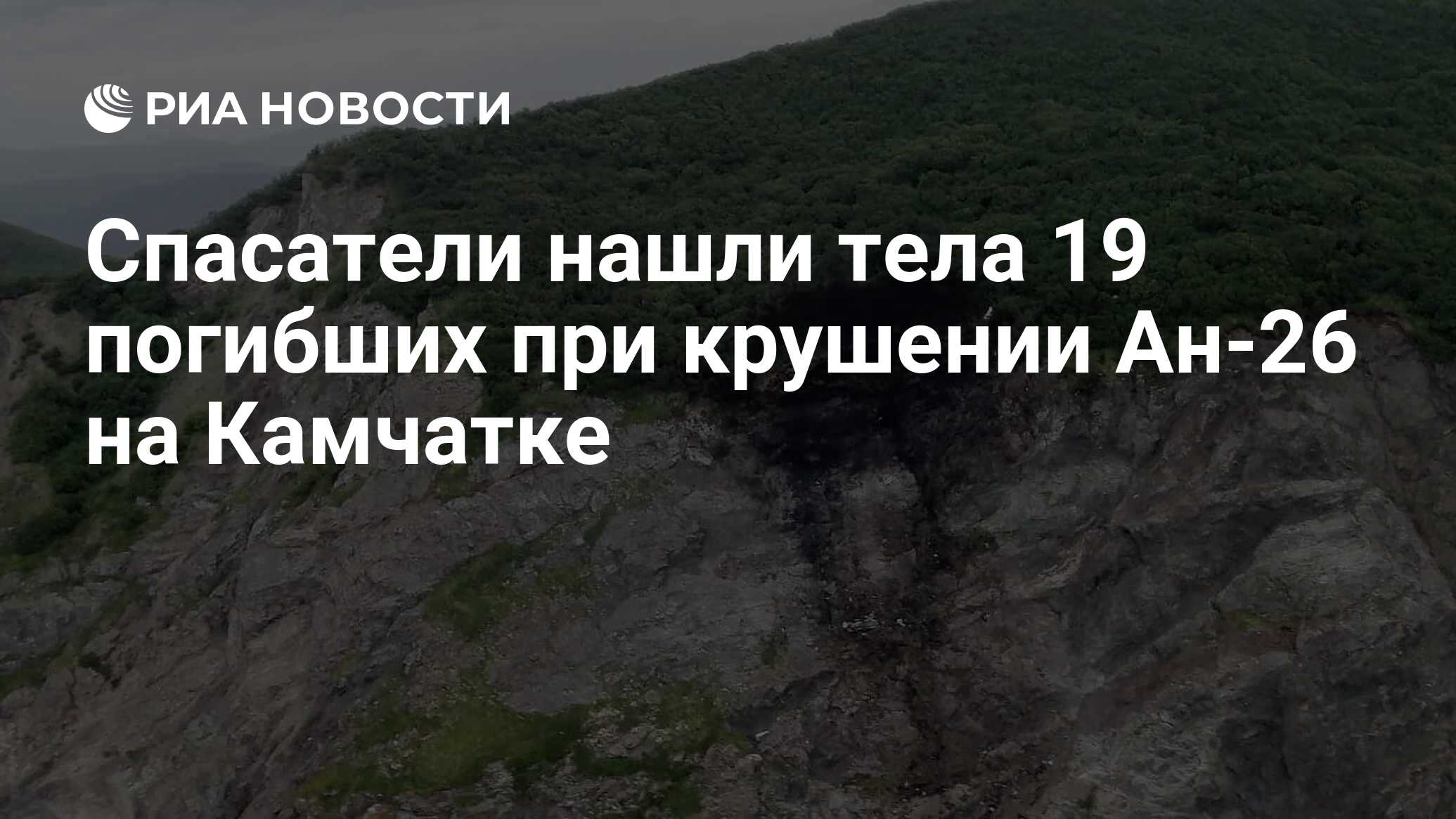 Спасатели нашли тела 19 погибших при крушении Ан-26 на Камчатке - РИА  Новости, 07.07.2021