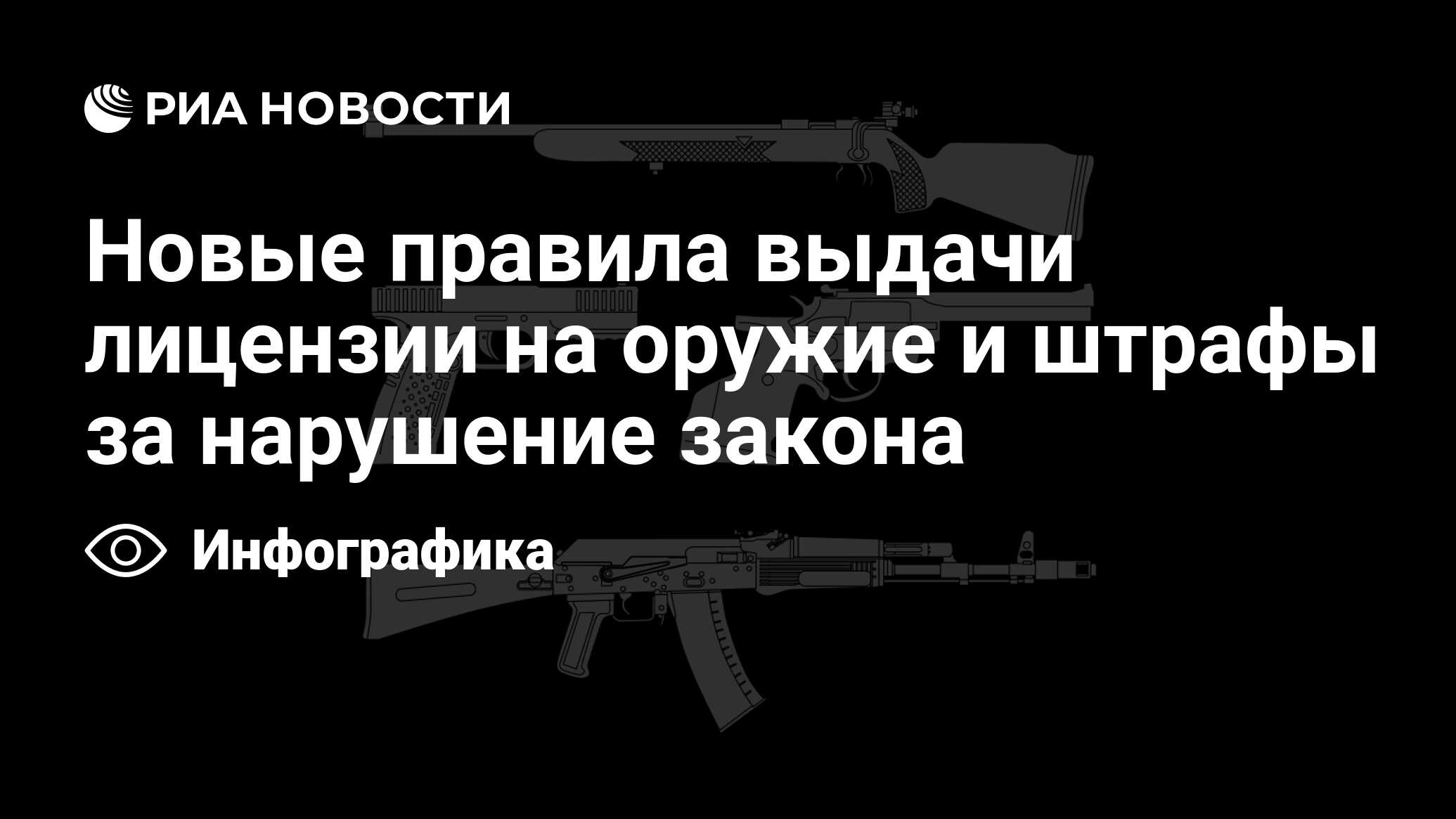 Новые правила выдачи лицензии на оружие и штрафы за нарушение закона - РИА  Новости, 03.12.2021