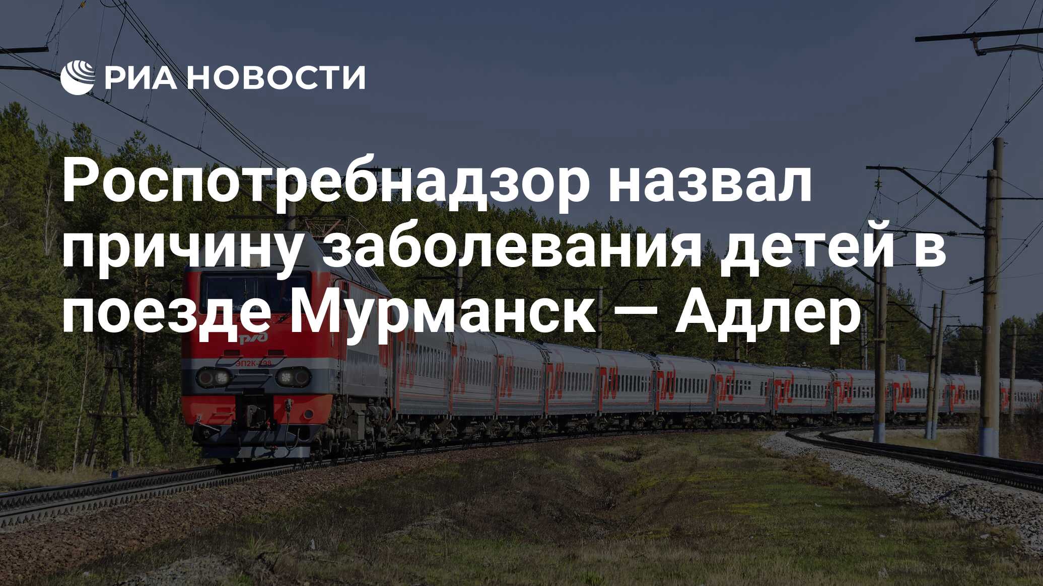 Роспотребнадзор назвал причину заболевания детей в поезде Мурманск — Адлер  - РИА Новости, 07.08.2021