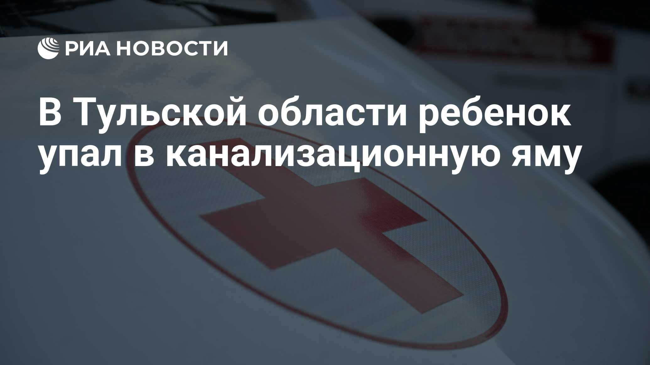 В Тульской области ребенок упал в канализационную яму - РИА Новости,  11.08.2021