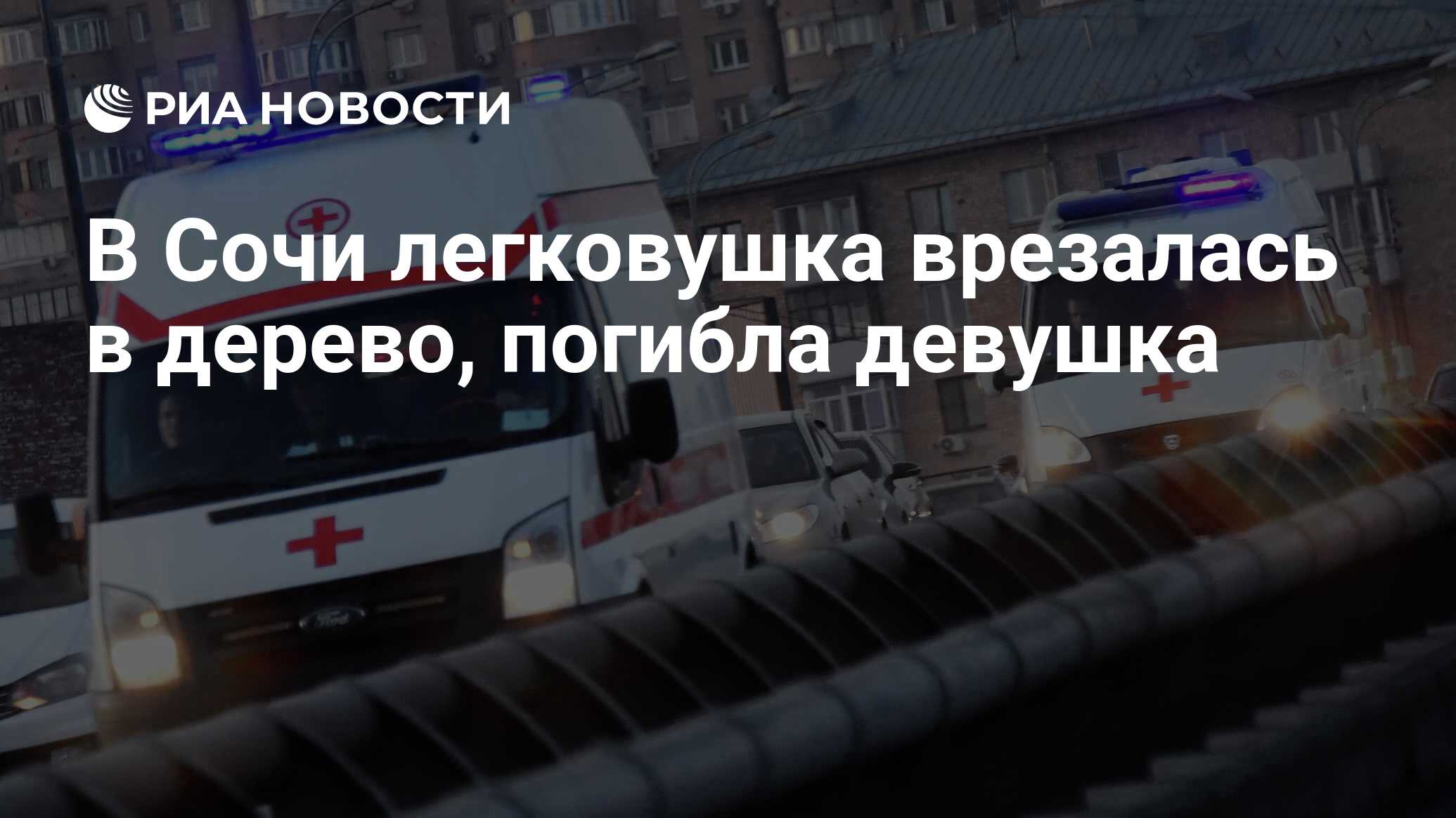 В Сочи легковушка врезалась в дерево, погибла девушка - РИА Новости,  29.08.2021