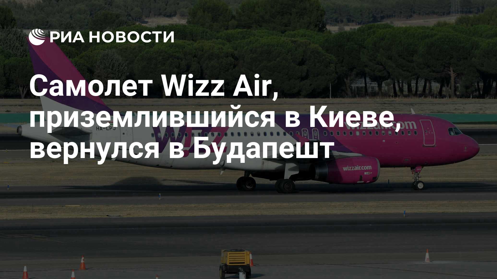 Самолет Wizz Air, приземлившийся в Киеве, вернулся в Будапешт - РИА  Новости, 02.11.2021