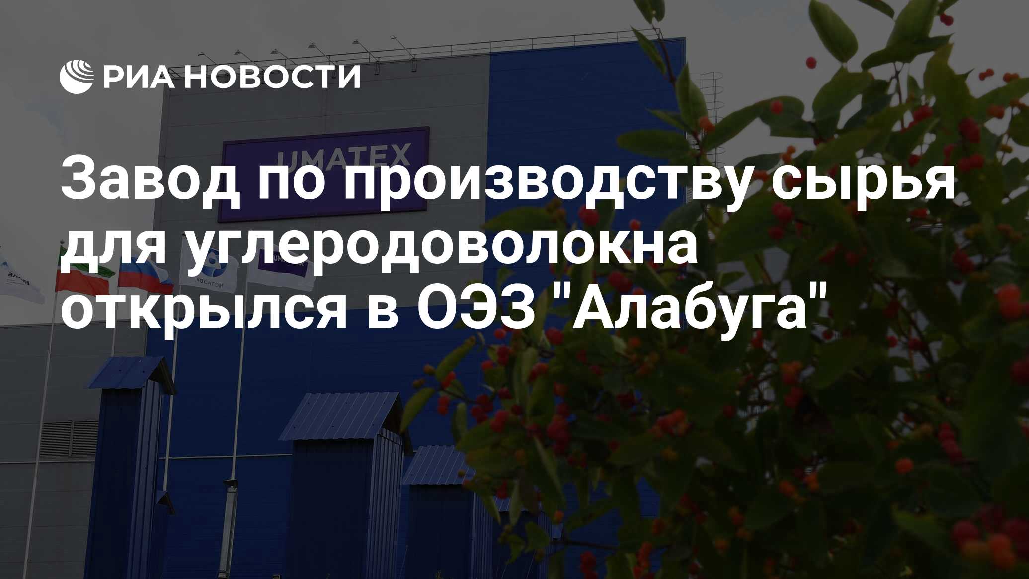 Завод по производству сырья для углеродоволокна открылся в ОЭЗ 