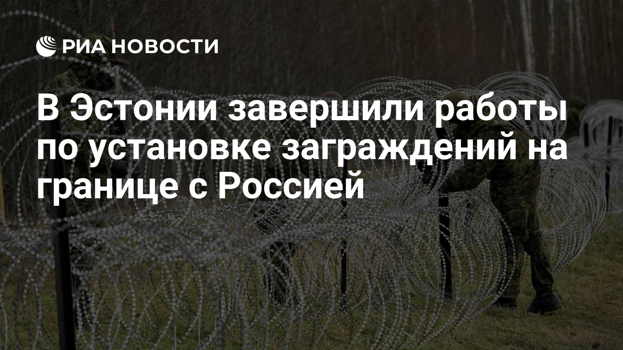 В Эстонии завершили работы по установке заграждений на границе с Россией -  РИА Новости, 24.11.2021