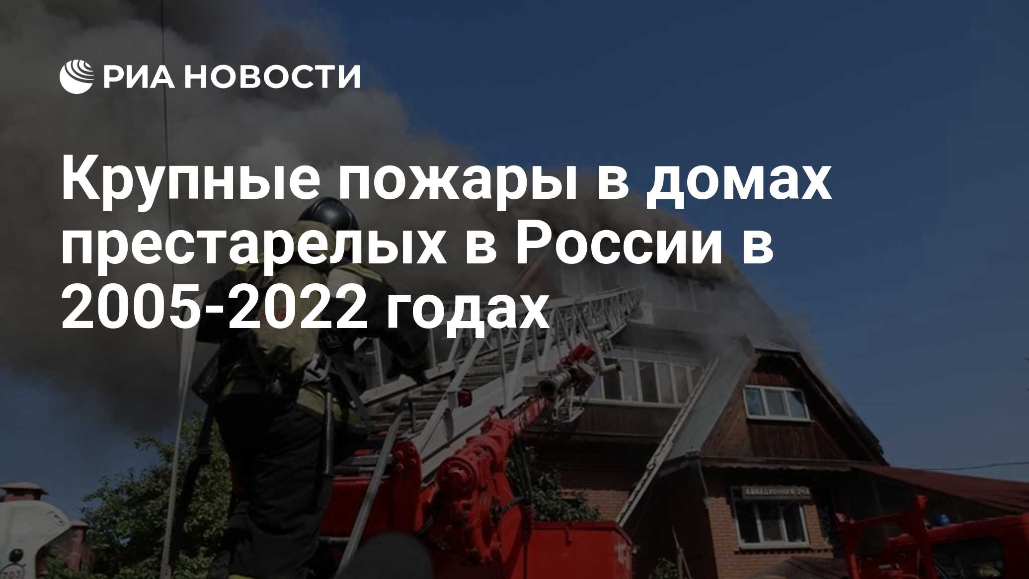 Крупные пожары в домах престарелых в России в 2005-2022 годах - РИА  Новости, 11.01.2022