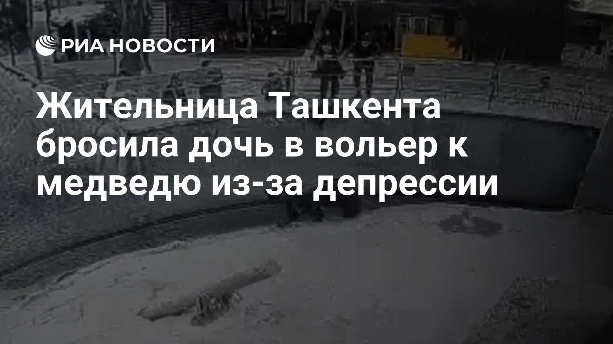 Жительница Ташкента бросила дочь в вольер к медведю из-за депрессии - РИА  Новости, 31.01.2022