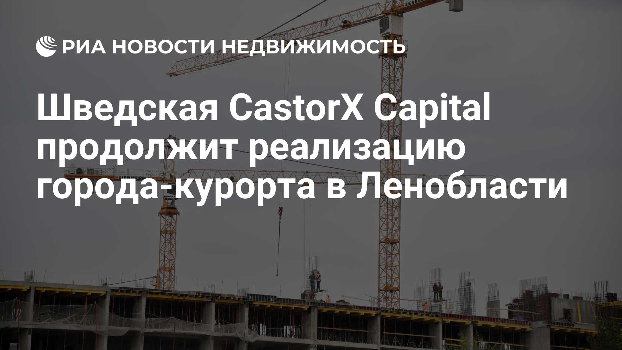 Шведская CastorX Capital продолжит реализацию города-курорта в Ленобласти -  Недвижимость РИА Новости, 11.03.2022