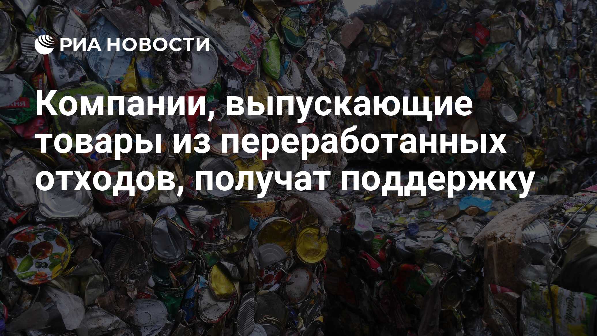 Компании, выпускающие товары из переработанных отходов, получат поддержку -  РИА Новости, 28.03.2022