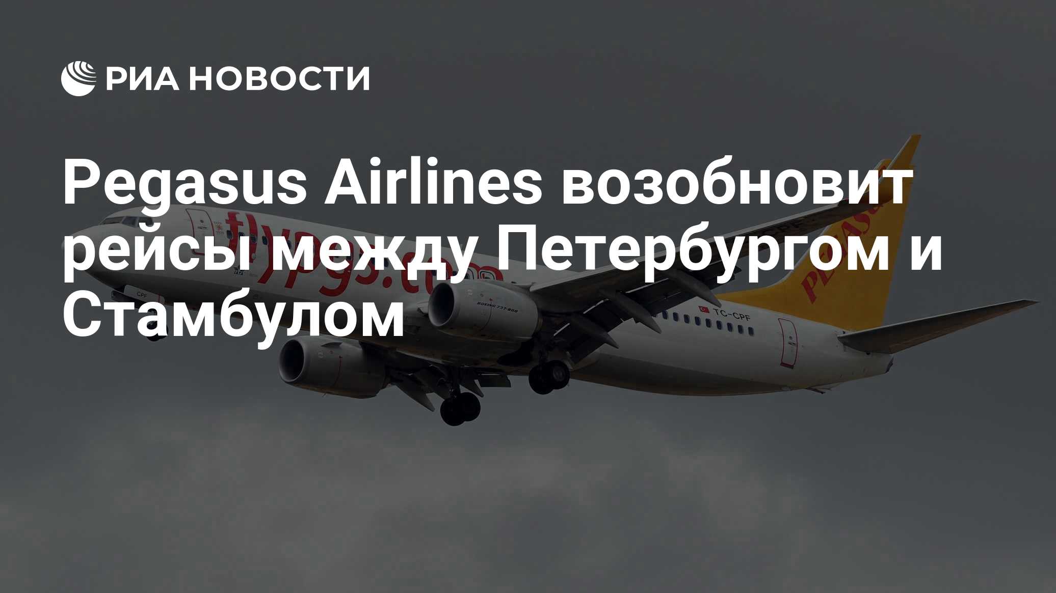 Pegasus Airlines возобновит рейсы между Петербургом и Стамбулом - РИА  Новости, 06.04.2022