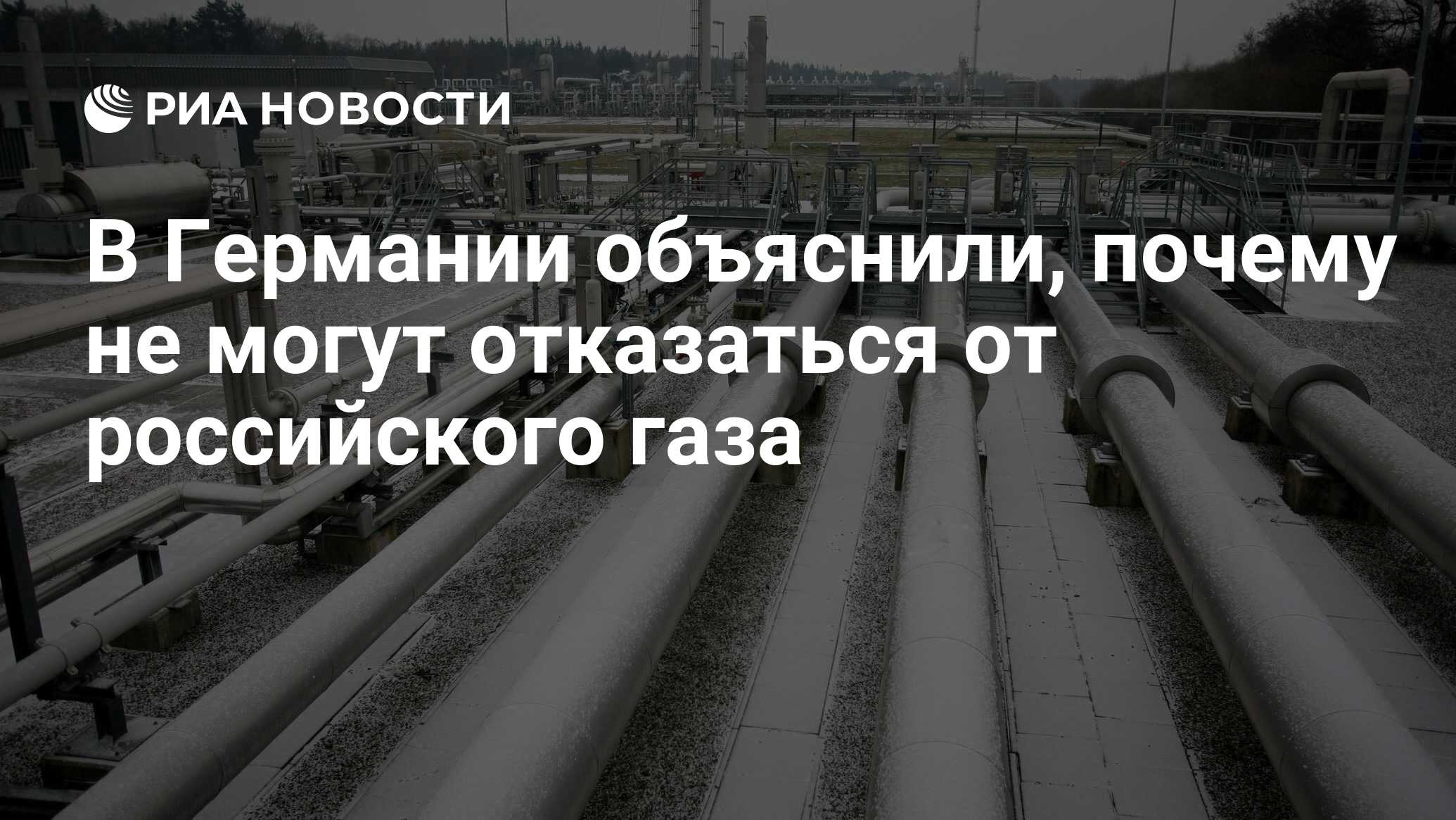 В Германии объяснили почему не могут отказаться от российского газа