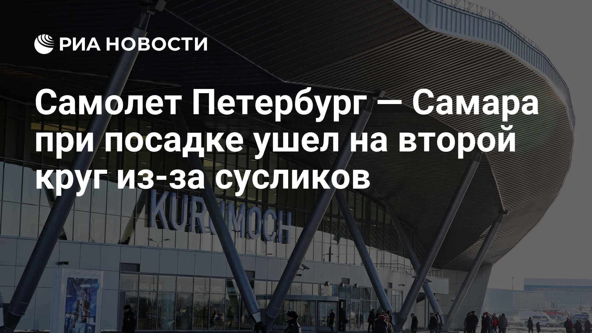 Самолет Петербург — Самара при посадке ушел на второй круг из-за сусликов - РИА Новости, 21.06.2022