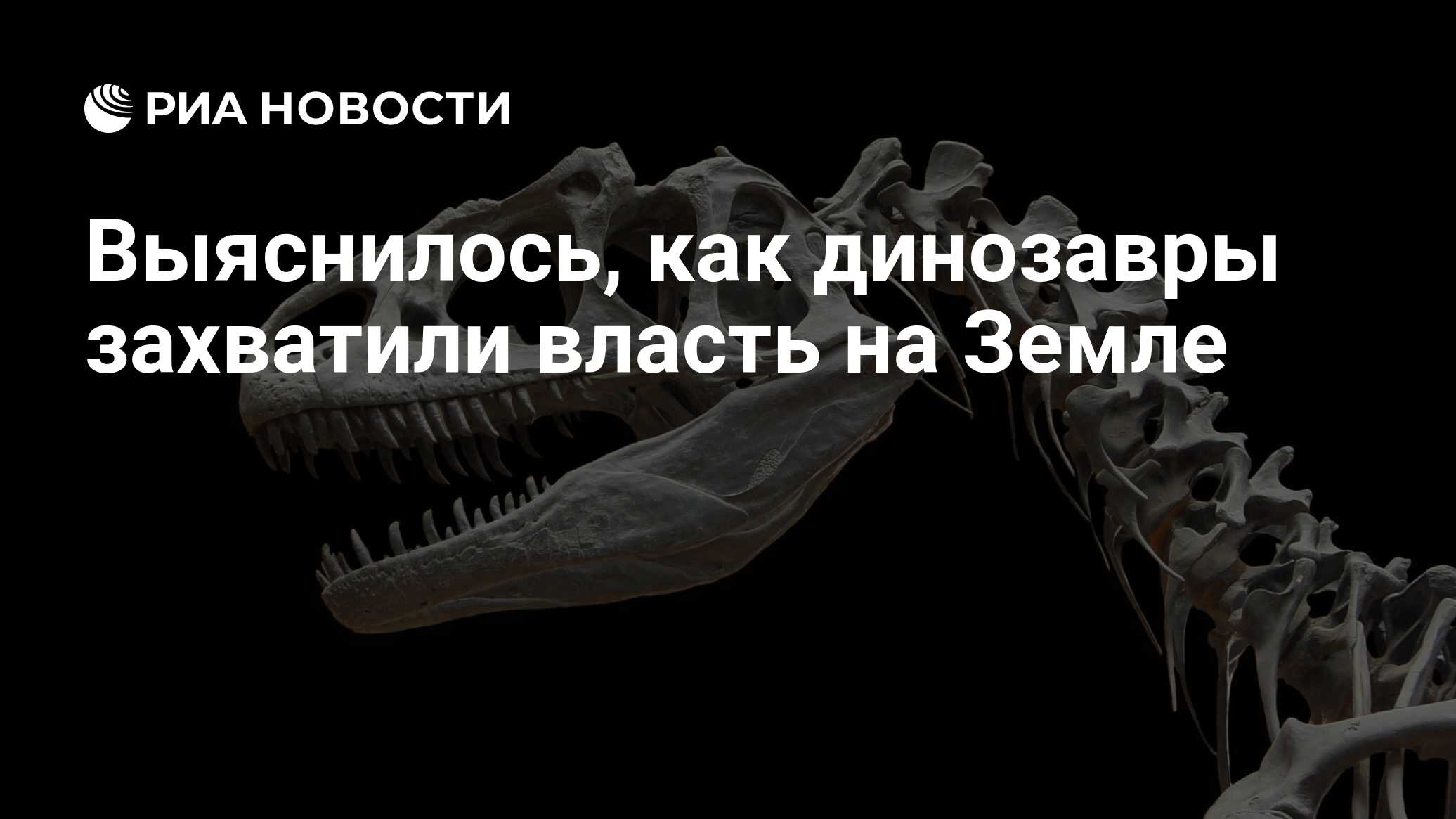 Выяснилось, как динозавры захватили власть на Земле - РИА Новости,  01.07.2022