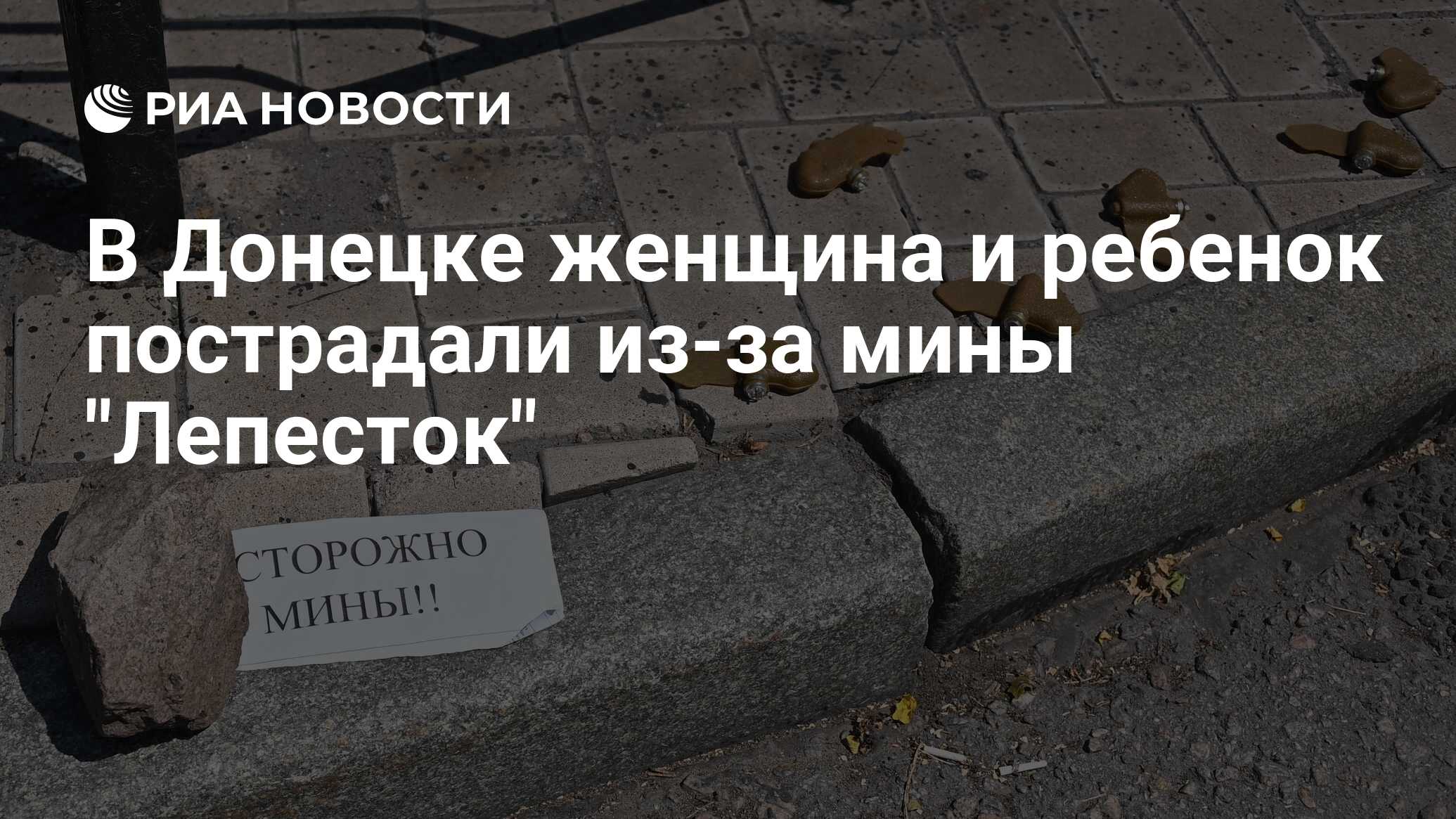 В Донецке женщина и ребенок пострадали из-за мины 