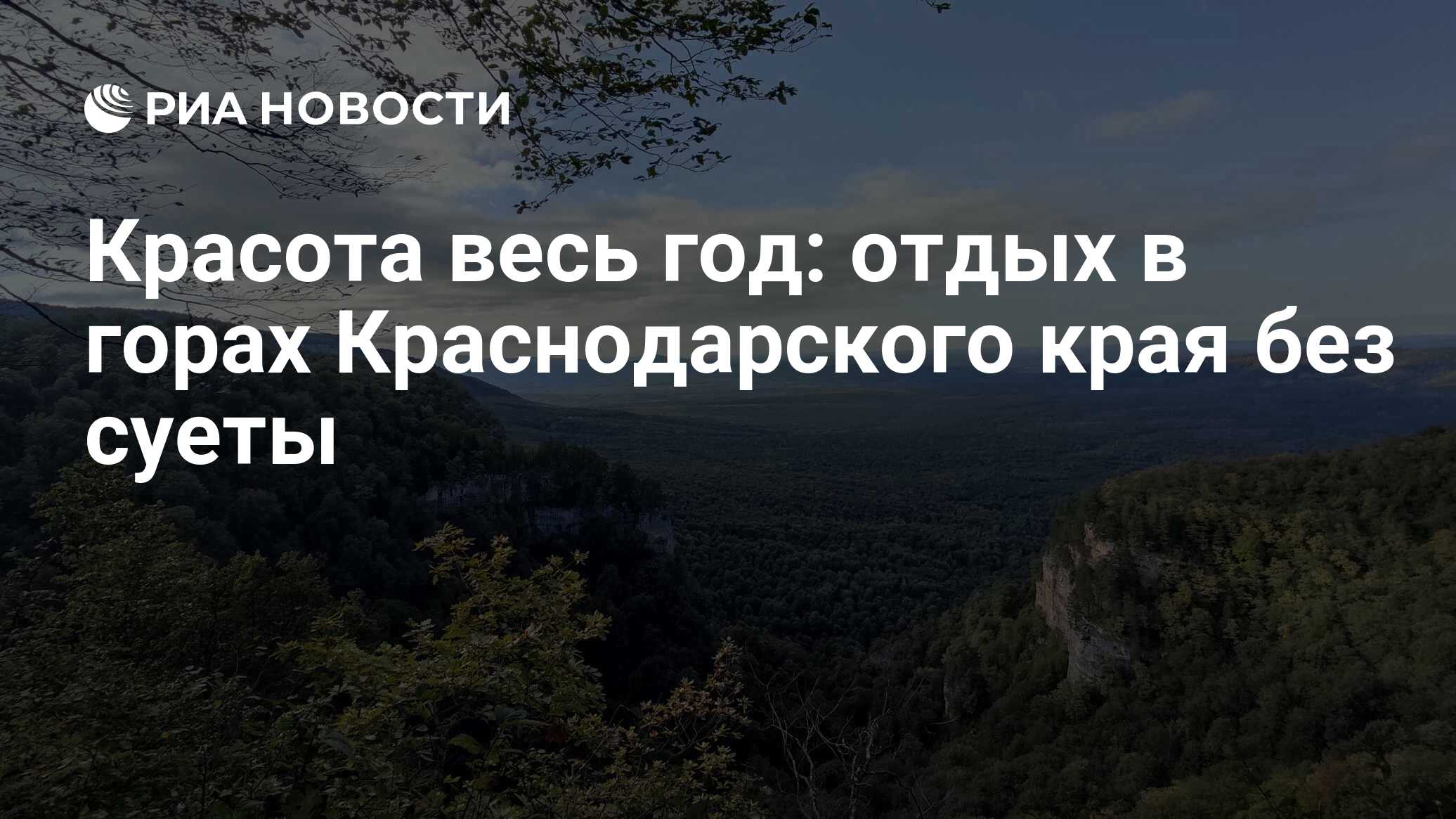 Красота весь год: отдых в горах Краснодарского края без суеты - РИА  Новости, 08.11.2022