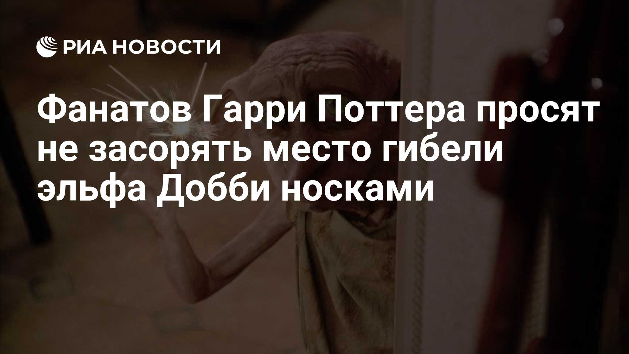 Фанатов Гарри Поттера просят не засорять место гибели эльфа Добби носками -  РИА Новости, 05.11.2022