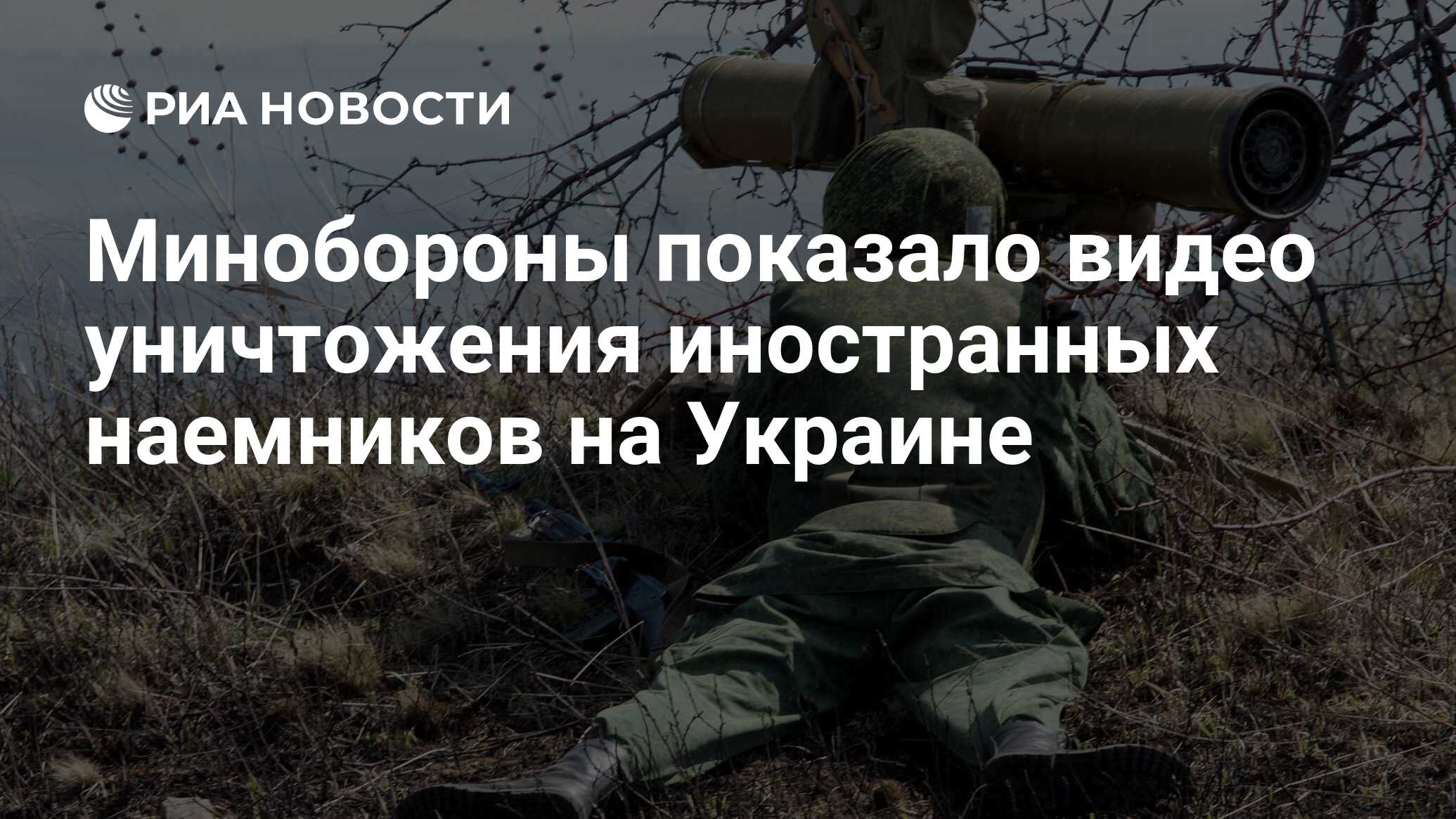 Минобороны показало видео уничтожения иностранных наемников на Украине -  РИА Новости, 05.11.2022