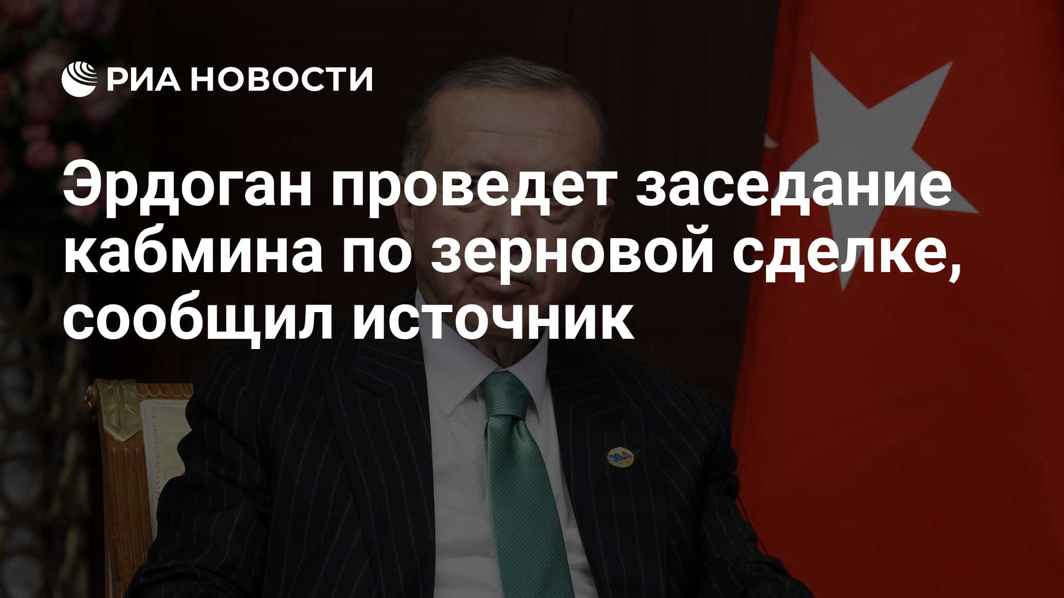 Источник: Эрдоган проведет заседание кабмина по зерновой сделке