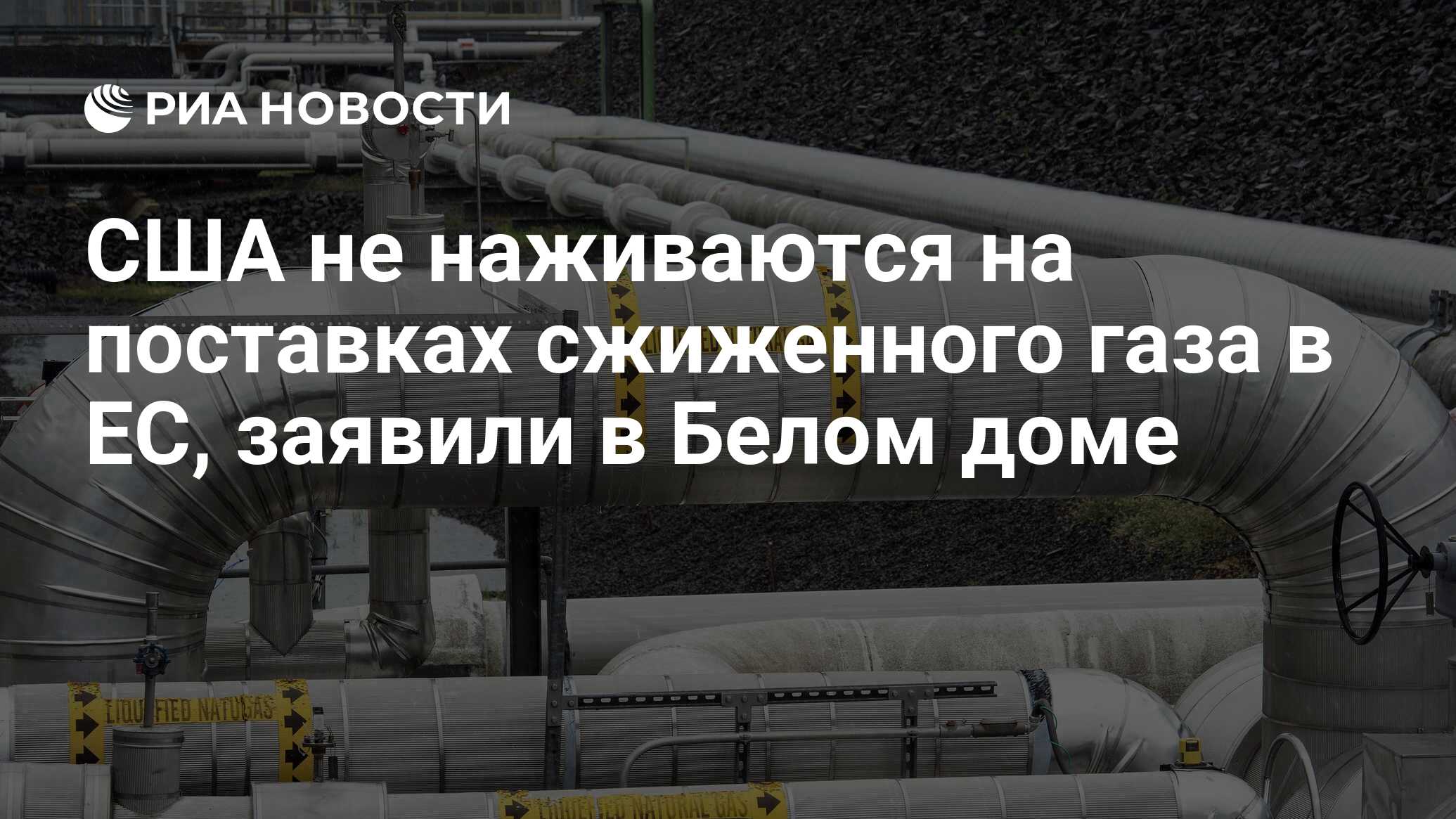 США не наживаются на поставках сжиженного газа в ЕС, заявили в Белом доме -  РИА Новости, 29.11.2022