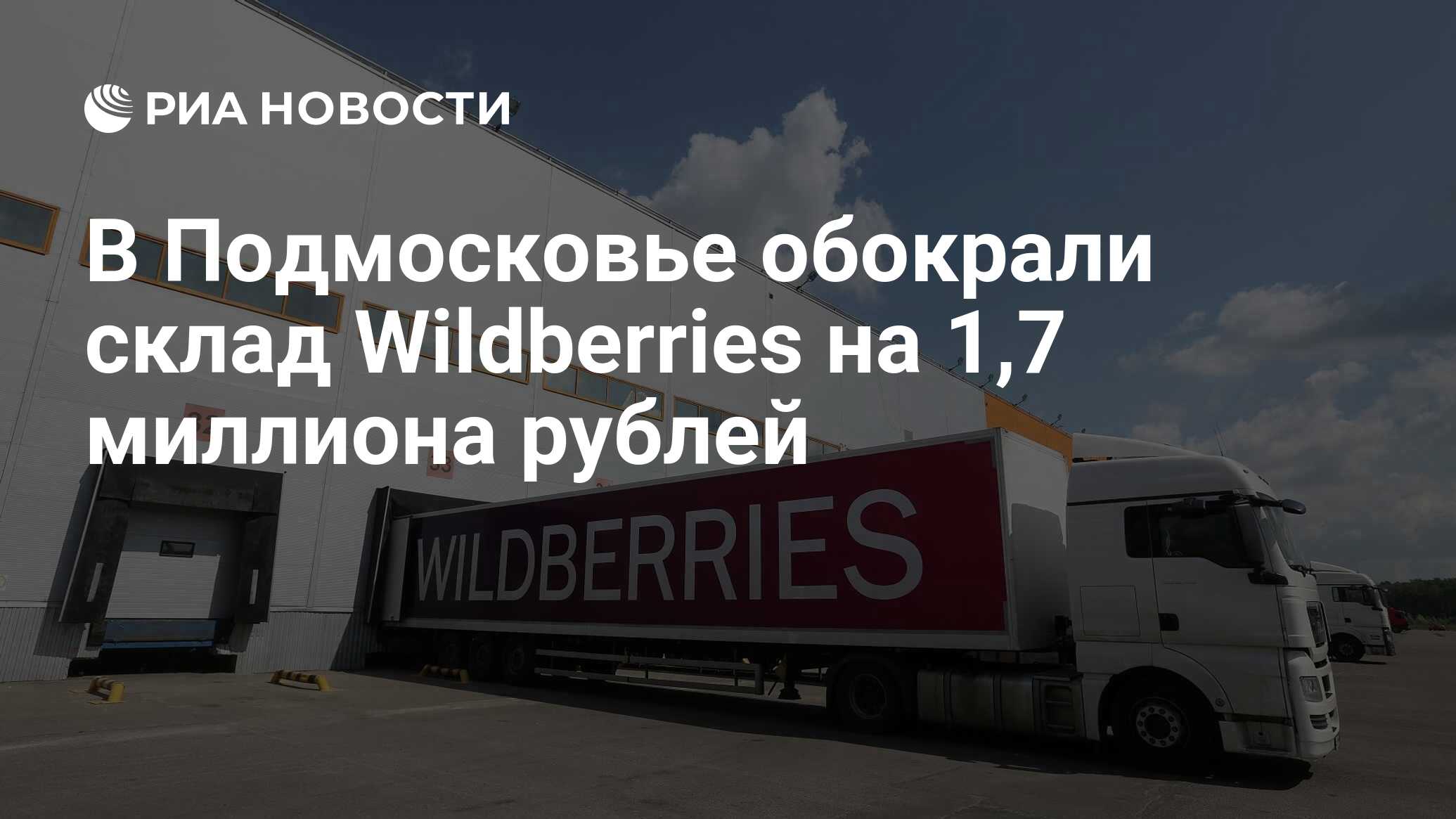 В Подмосковье обокрали склад Wildberries на 1,7 миллиона рублей - РИА  Новости, 29.11.2022