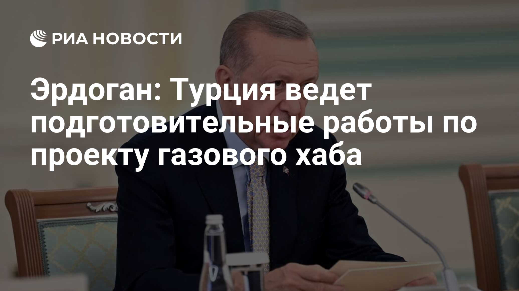 Эрдоган: Турция ведет подготовительные работы по проекту газового хаба -  РИА Новости, 04.12.2022