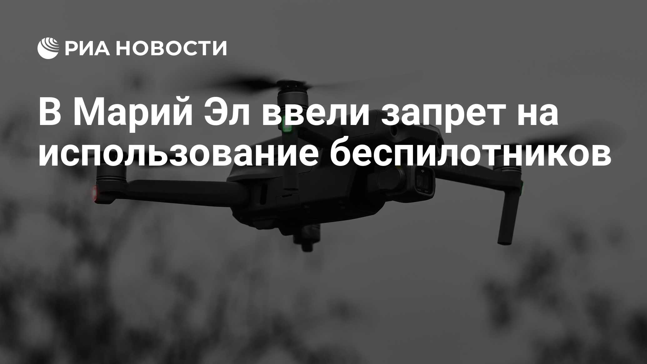 В Марий Эл ввели запрет на использование беспилотников - РИА Новости,  07.12.2022