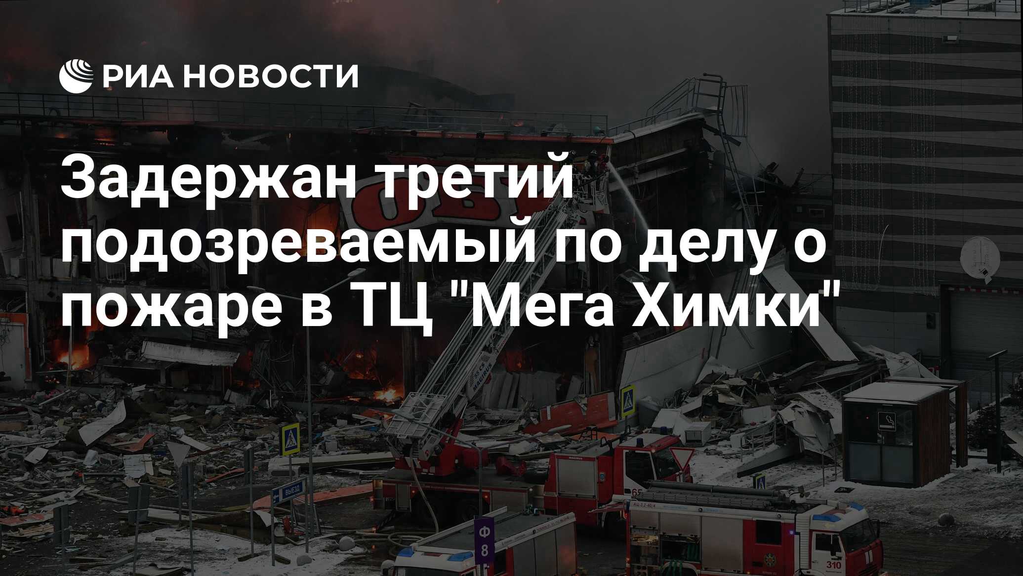 Задержан третий подозреваемый по делу о пожаре в ТЦ 