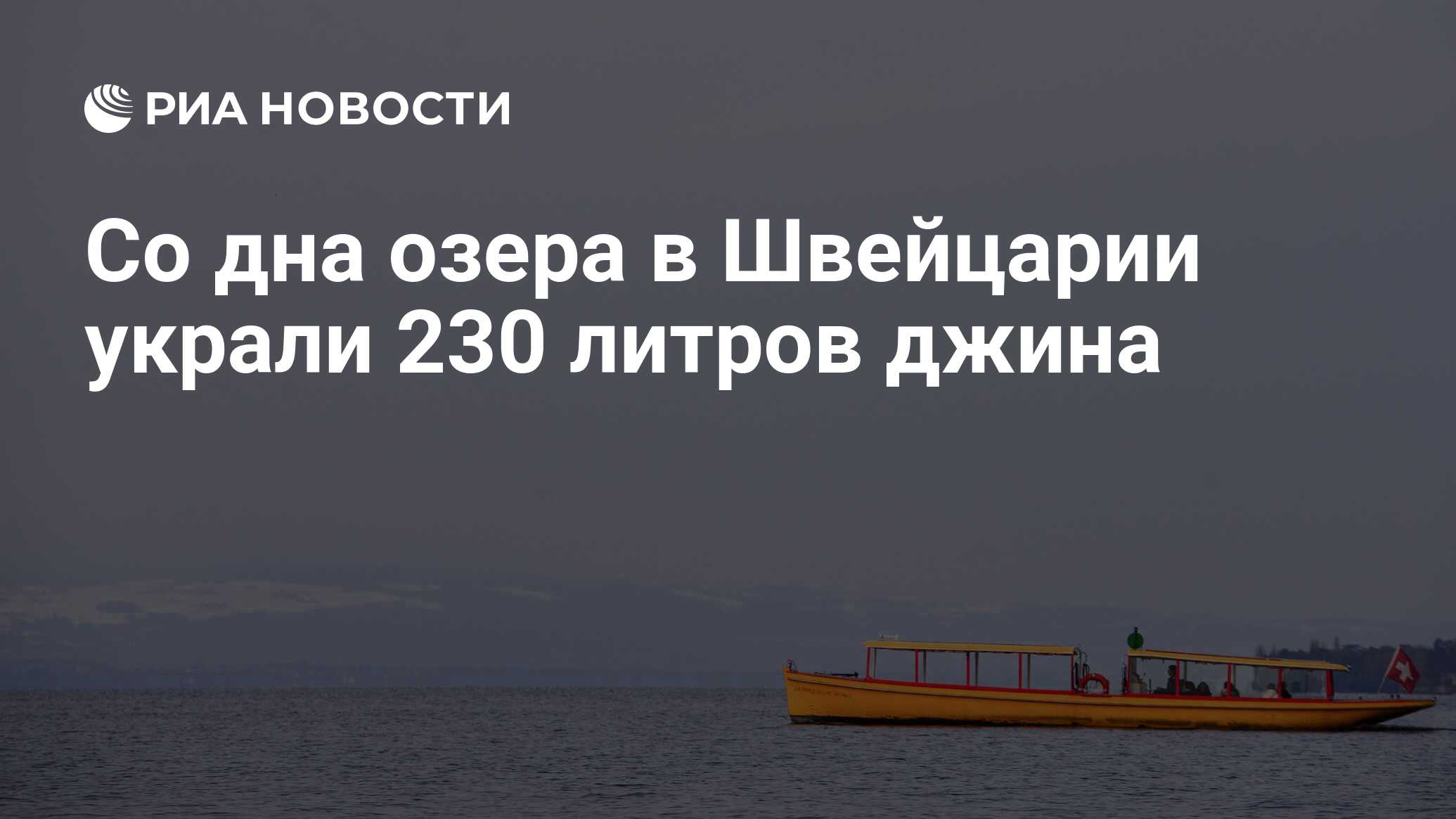 Со дна озера в Швейцарии украли 230 литров джина - РИА Новости, 18.12.2022