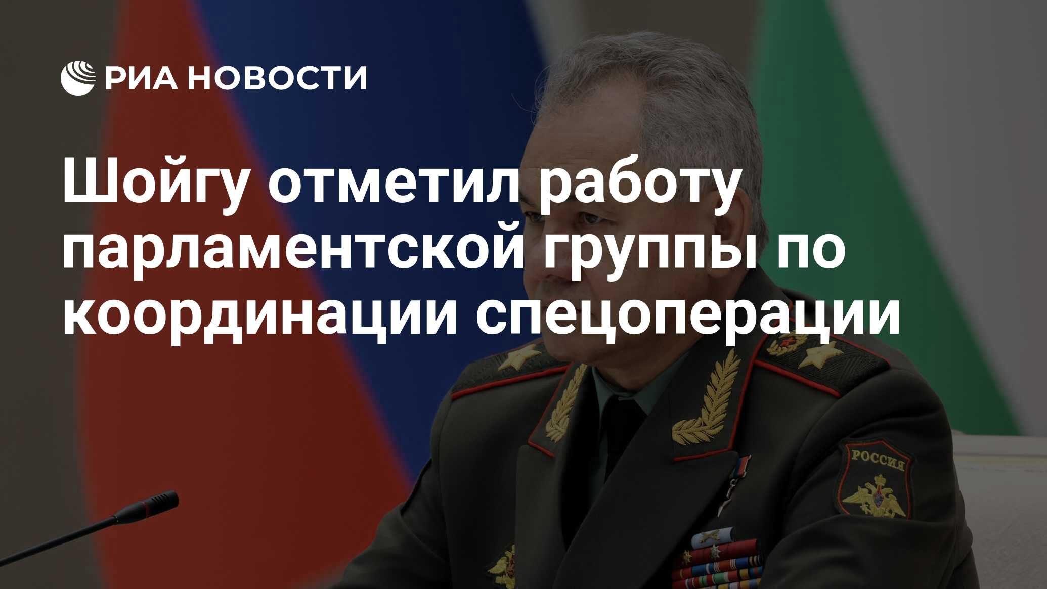 Шойгу отметил работу парламентской группы по координации спецоперации - РИА  Новости, 29.12.2022