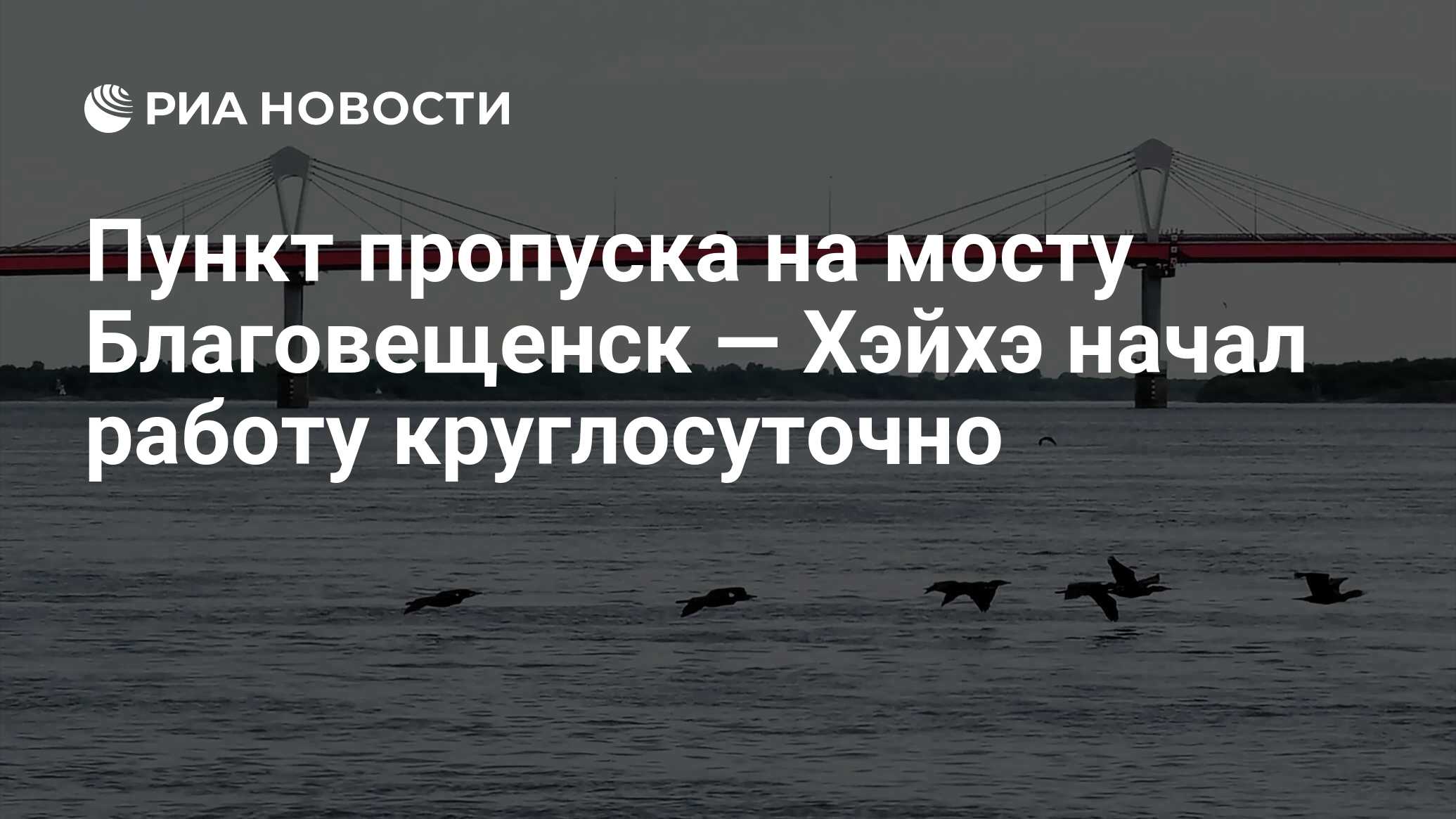 Пункт пропуска на мосту Благовещенск — Хэйхэ начал работу круглосуточно -  РИА Новости, 03.01.2023