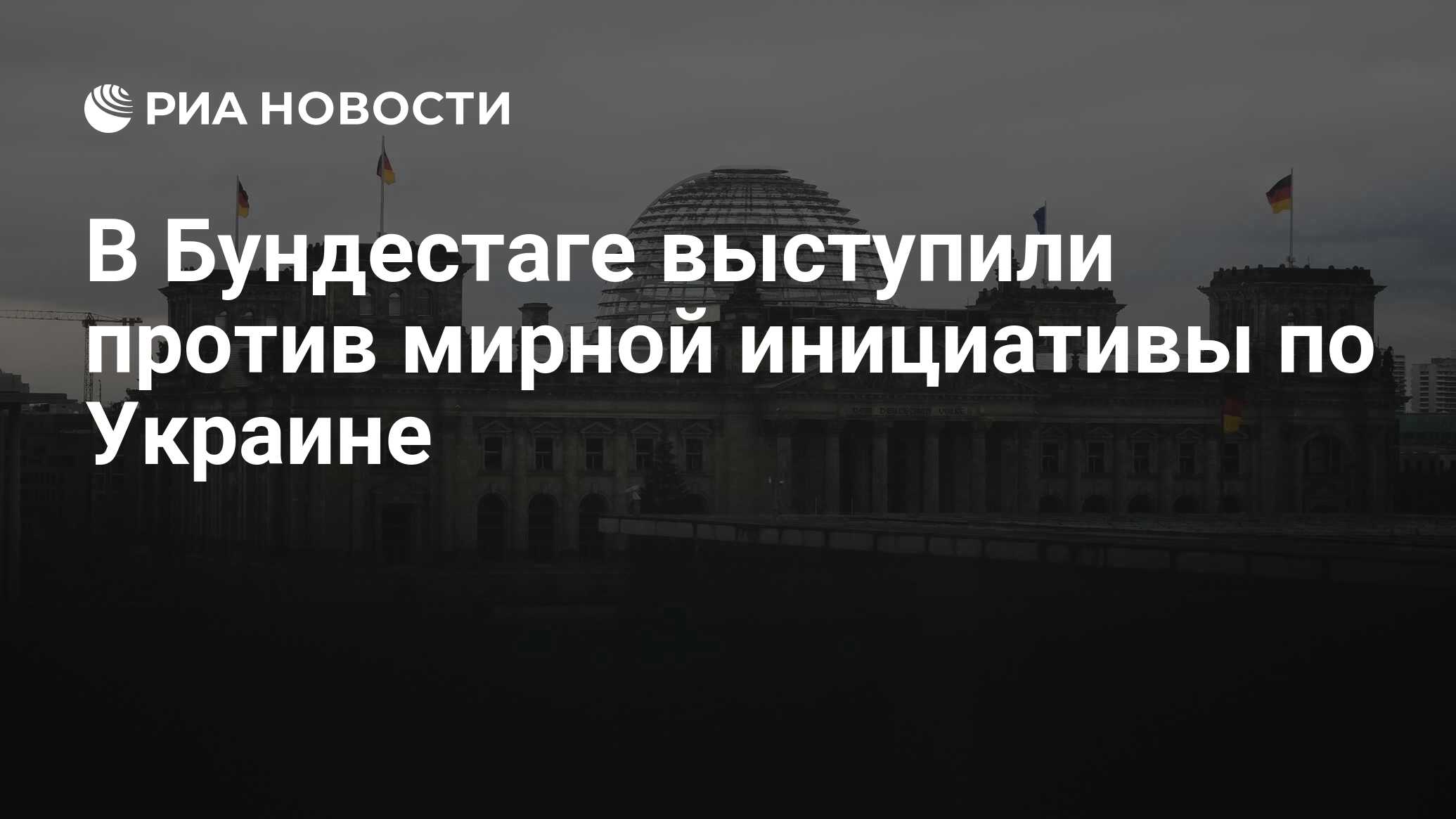 Зампред Бундестага Геринг-Эккардт раскритиковала мирную инициативу по Украине
