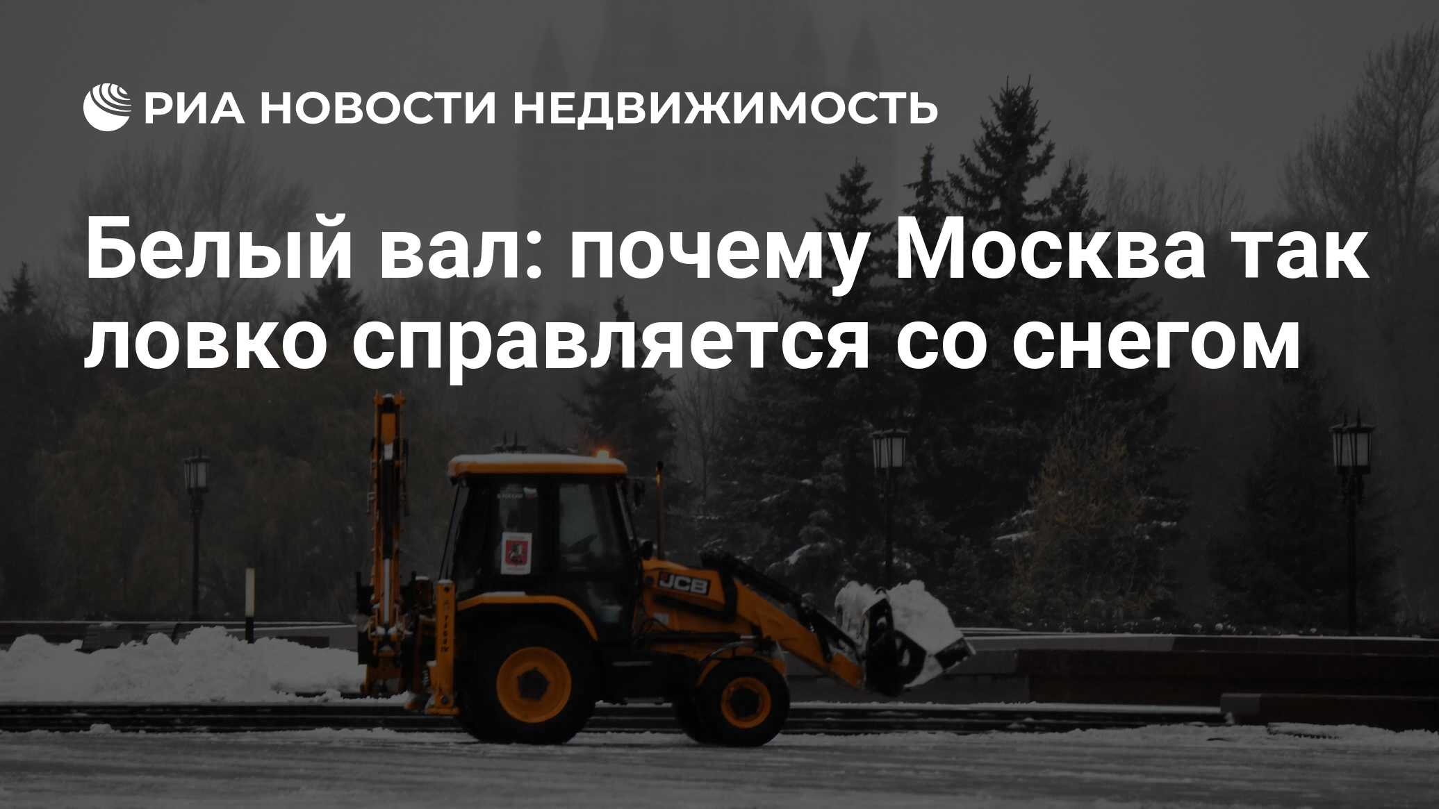 Белый вал: почему Москва так ловко справляется со снегом - Недвижимость РИА  Новости, 20.02.2023