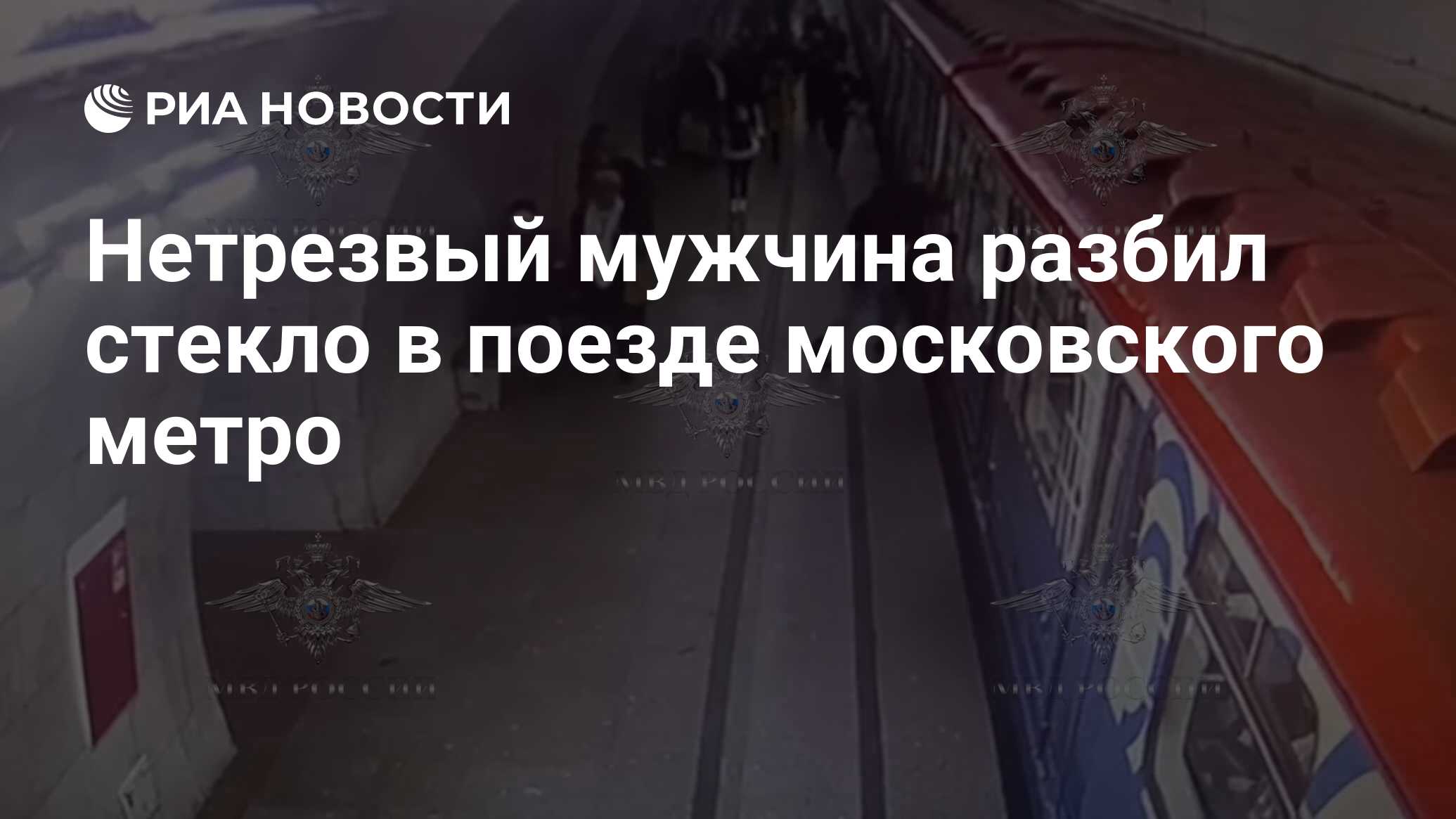 Нетрезвый мужчина разбил стекло в поезде московского метро - РИА Новости,  21.02.2023